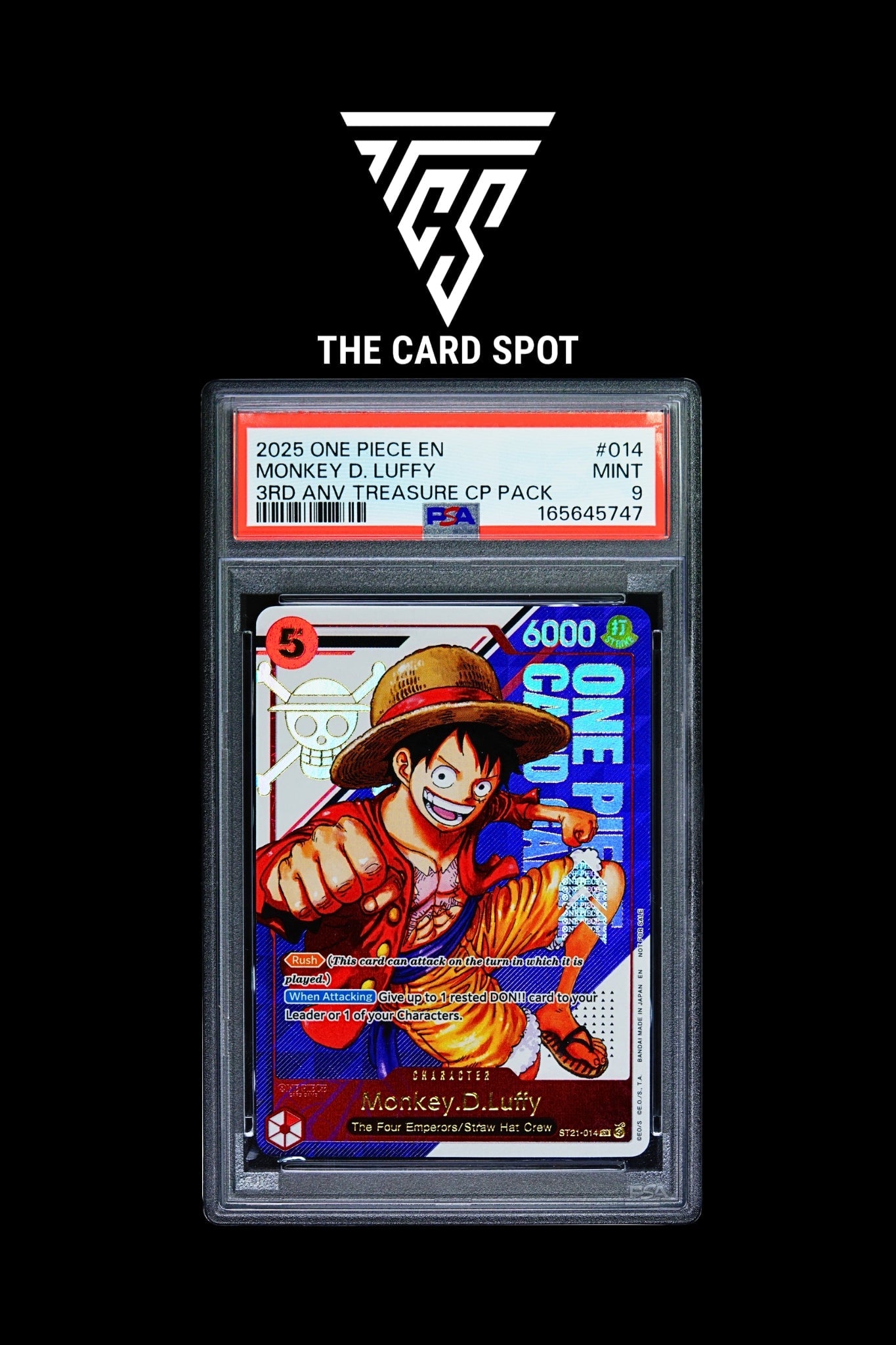 ST21-014 Monkey.D.Luffy Treasure Pack Promo - One Piece TCG - THE CARD SPOT PTY LTD.