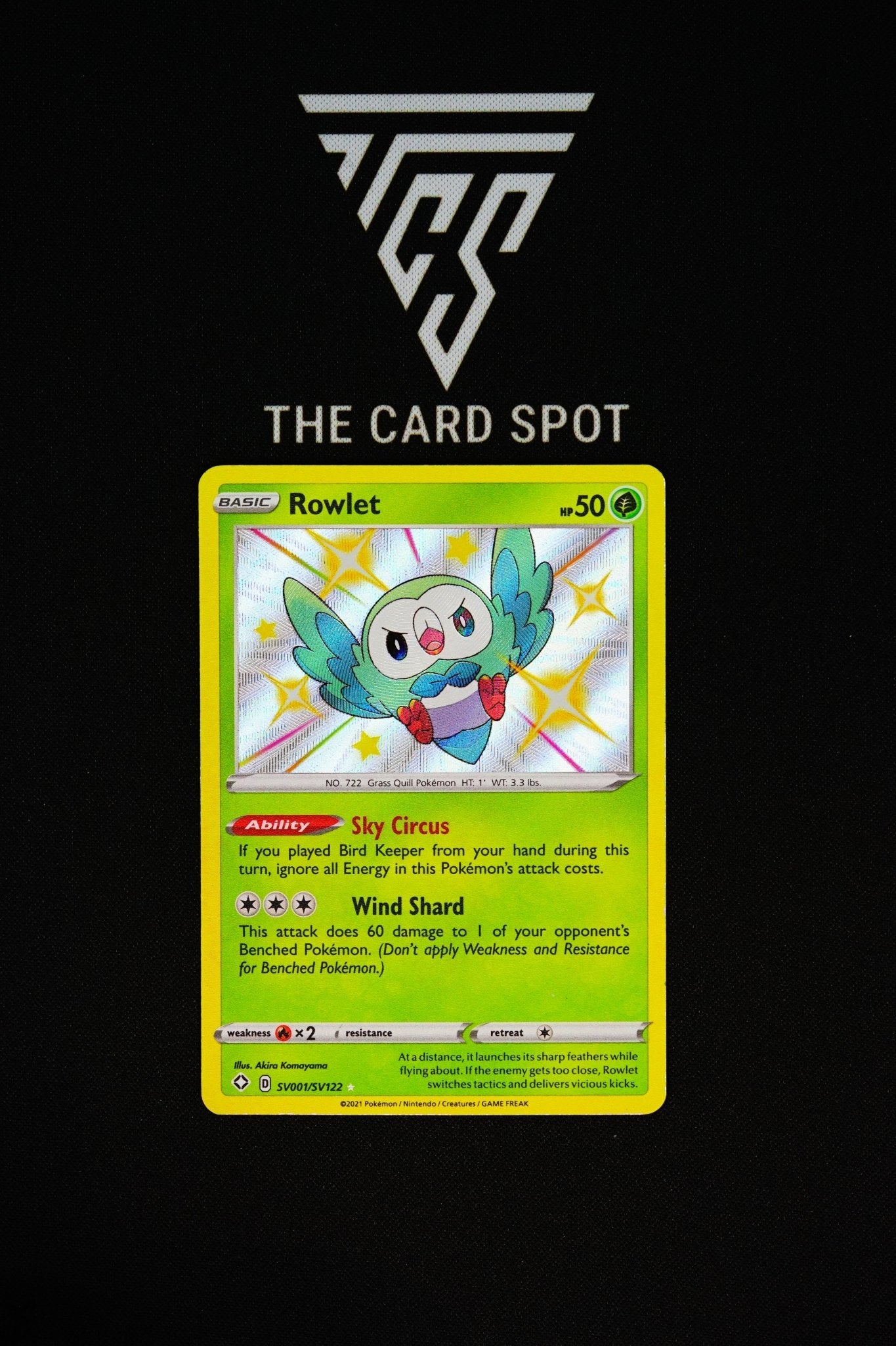 Pokemon Shining Fates Shiny Rare Rowlet Sv001