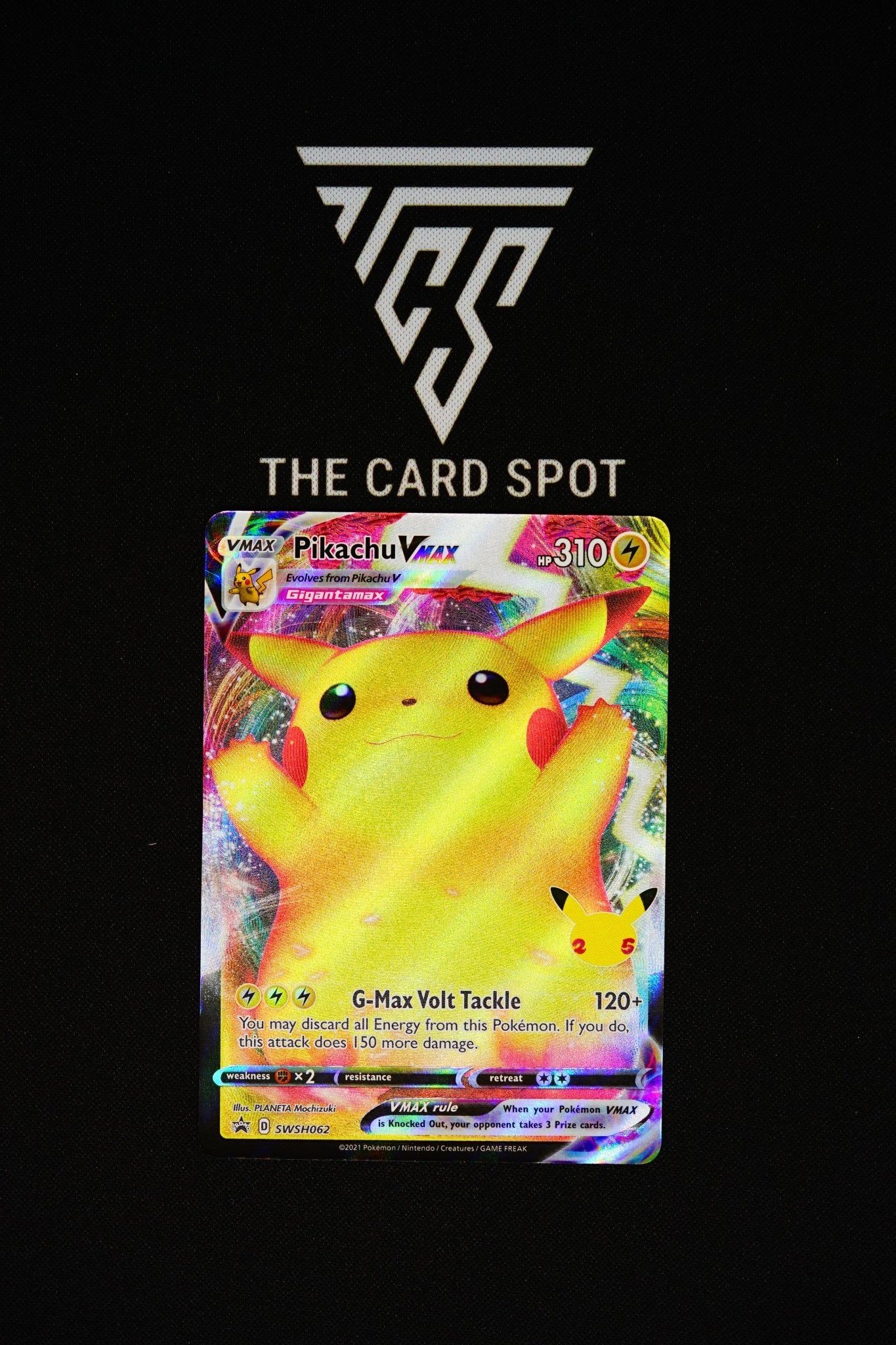 SWSH062 - Pikachu VMAX Celebrations - Pokemon TCG THE CARD SPOT PTY LTD. SWSH062 - Pikachu VMAX Celebrations - Pokemon TCG THE CARD SPOT PTY LTD.