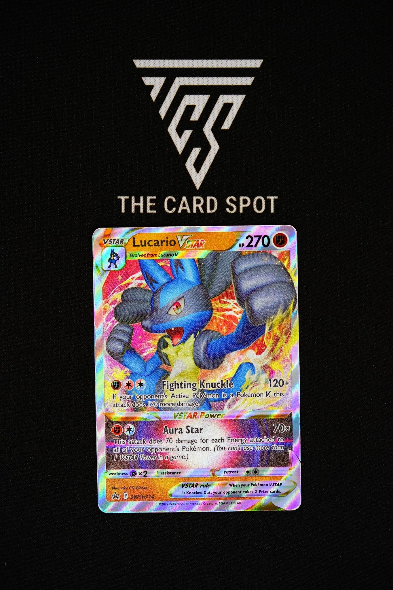 SWSH214 - Lucario VSTAR - Pokemon TCG THE CARD SPOT PTY LTD. SWSH214 - Lucario VSTAR - Pokemon TCG THE CARD SPOT PTY LTD.