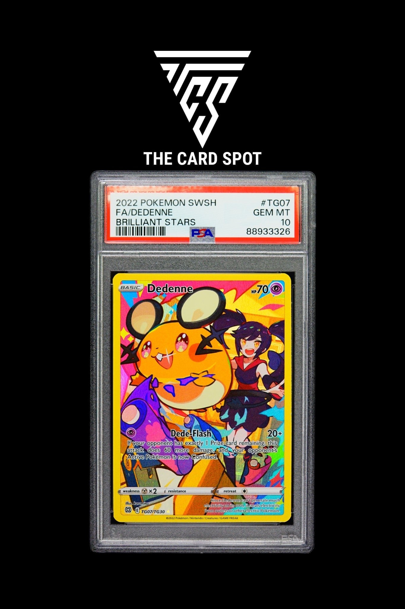 TG07/TG30 Dedenne PSA 10 - Pokemon TCG - THE CARD SPOT PTY LTD.