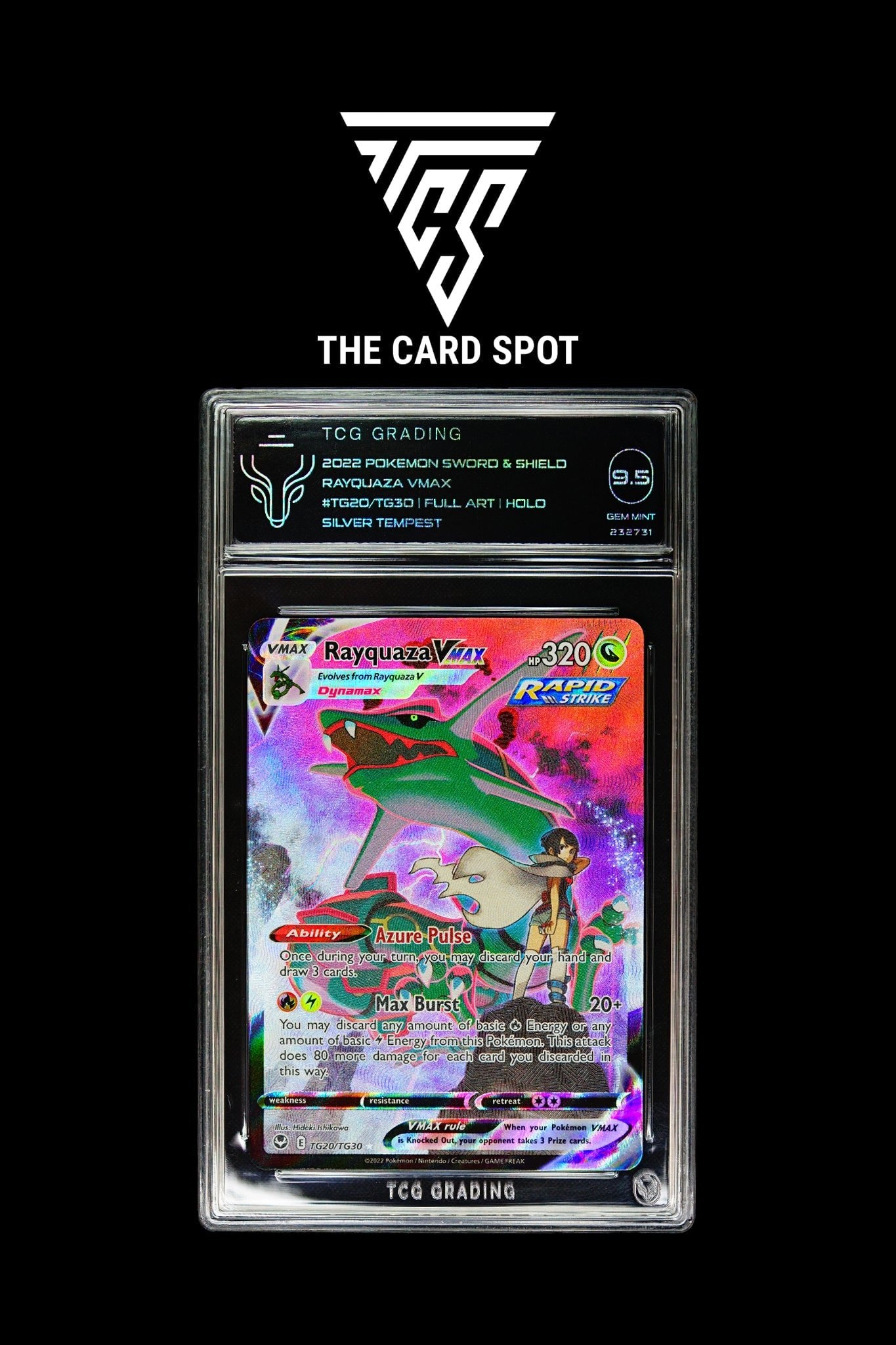 TG20/TG30 - Rayquaza Vmax TCG 9.5 - Pokemon TCG THE CARD SPOT PTY LTD. TG20/TG30 - Rayquaza Vmax TCG 9.5 - Pokemon TCG THE CARD SPOT PTY LTD.