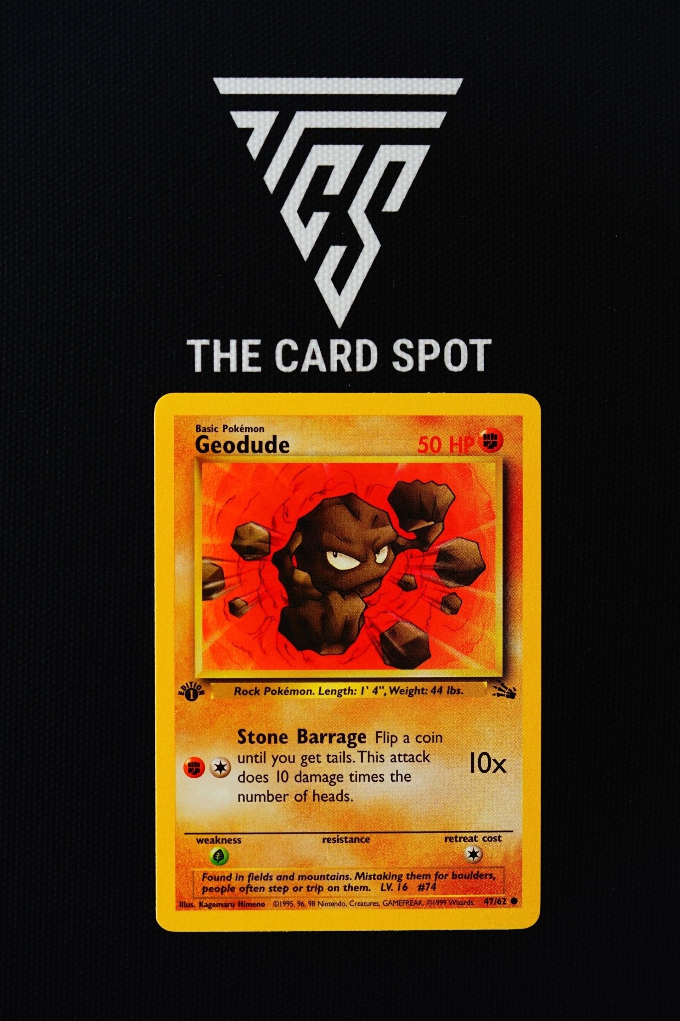 47/62 Geodude 1st Edition Fossil - Pokemon TCG - THE CARD SPOT PTY LTD.
