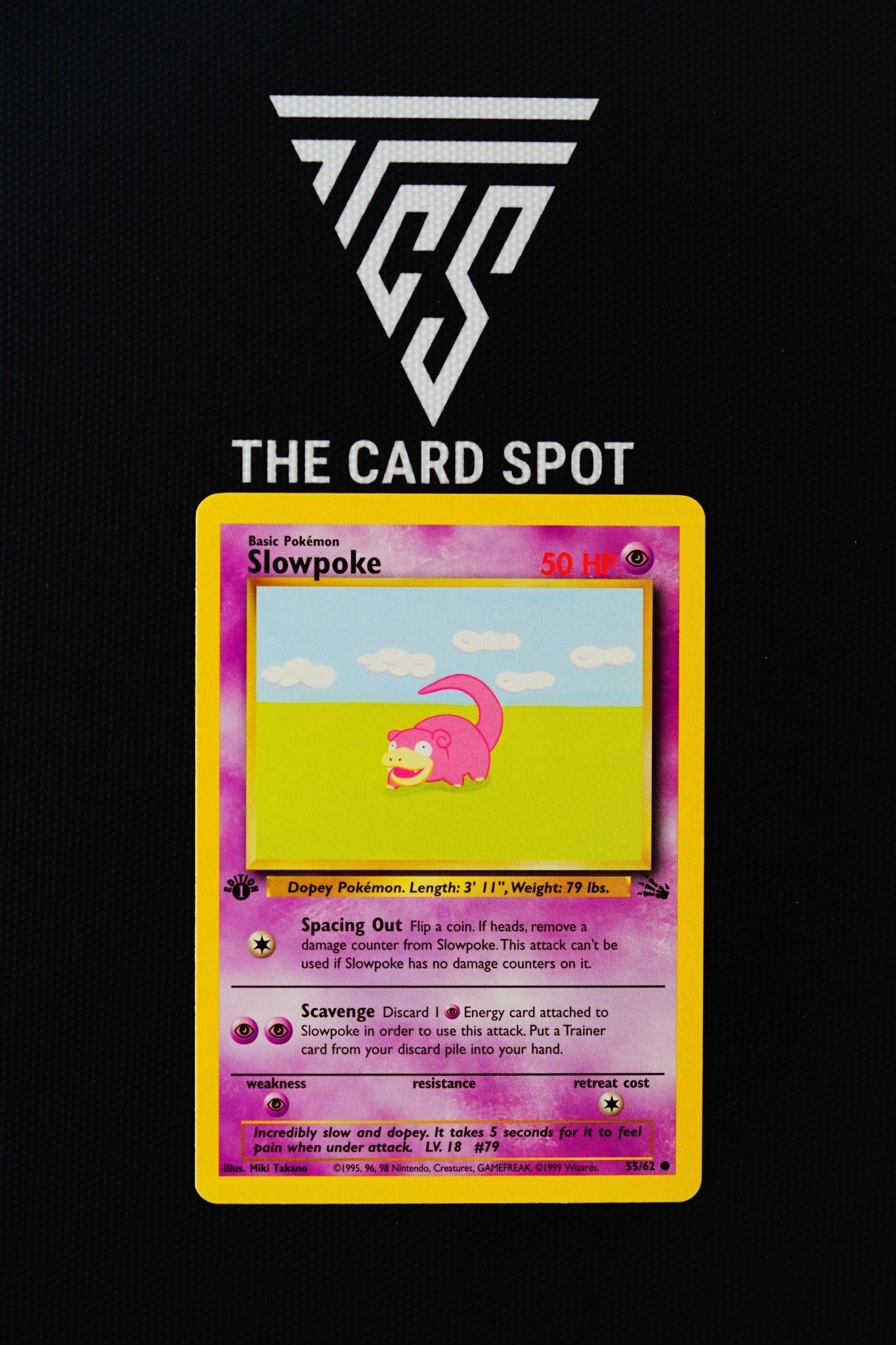 55/62 Slowpoke 1st Edition Fossil - Pokemon TCG THE CARD SPOT PTY LTD. 55/62 Slowpoke 1st Edition Fossil - Pokemon TCG THE CARD SPOT PTY LTD.