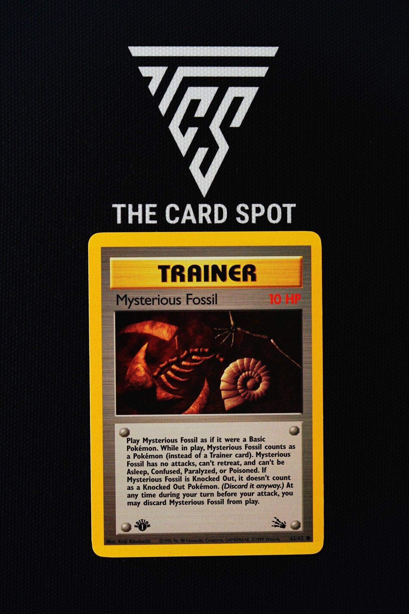62/62 Mysterious Fossil 1st Edition Fossil - Pokemon TCG THE CARD SPOT PTY LTD. 62/62 Mysterious Fossil 1st Edition Fossil - Pokemon TCG THE CARD SPOT PTY LTD.