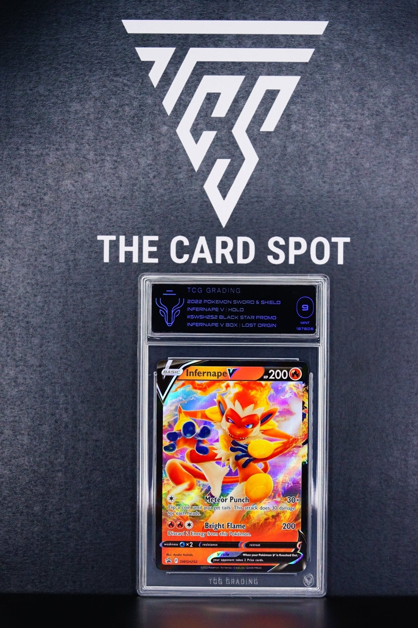 Pokemon Card: Infernape V Holo Swsh252 Promo Card TCG 9 THE CARD SPOT PTY LTD. Pokemon Card: Infernape V Holo Swsh252 Promo Card TCG 9 THE CARD SPOT PTY LTD.