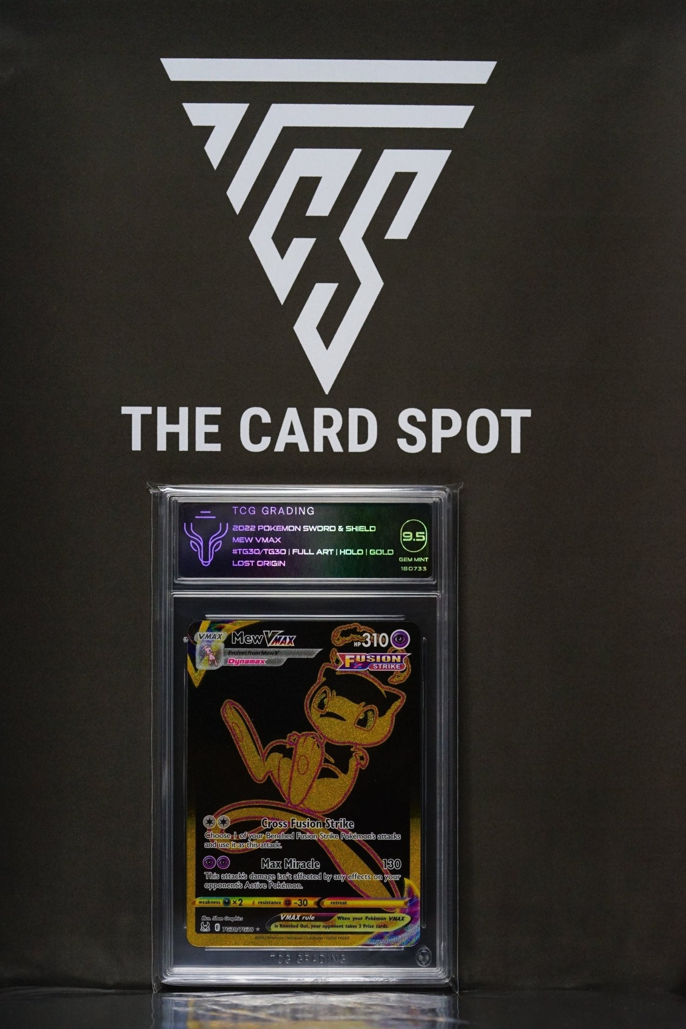 Pokemon Card: Mew Vmax TG30/TG30 - GEM MINT 9.5 THE CARD SPOT PTY LTD. Pokemon Card: Mew Vmax TG30/TG30 - GEM MINT 9.5 THE CARD SPOT PTY LTD.