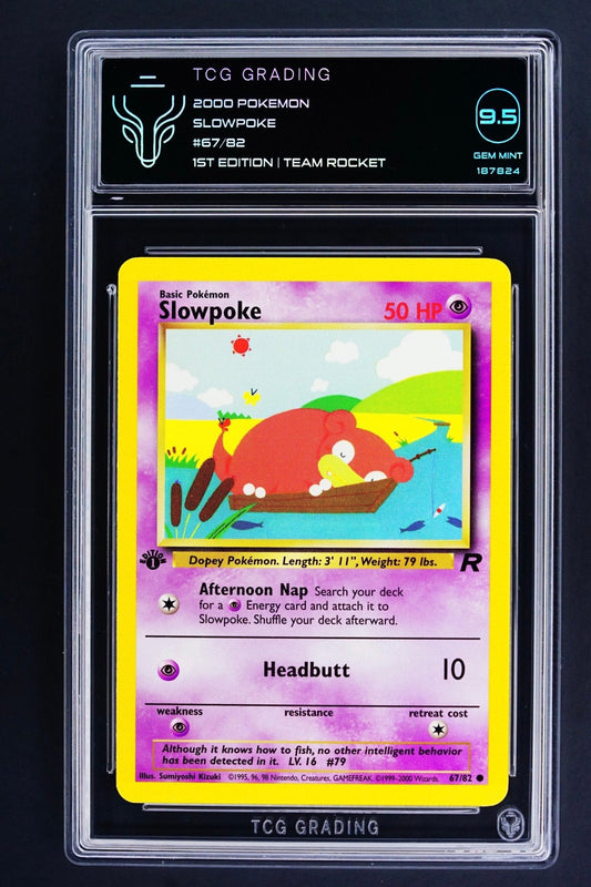 Pokemon Card: Slowpoke 67/82 1st Edition Team Rocket TCG 9.5 - THE CARD SPOT PTY LTD.