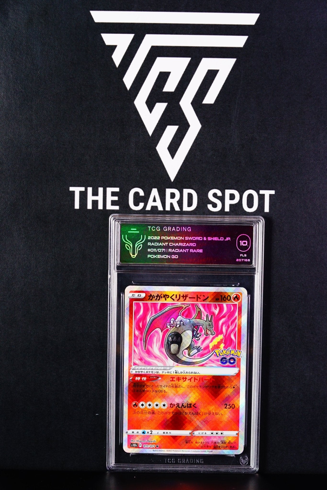 Radiant Charizard 011/071 - Pokemon Go TCG 10 (PSA) THE CARD SPOT PTY LTD. Radiant Charizard 011/071 - Pokemon Go TCG 10 (PSA) THE CARD SPOT PTY LTD.