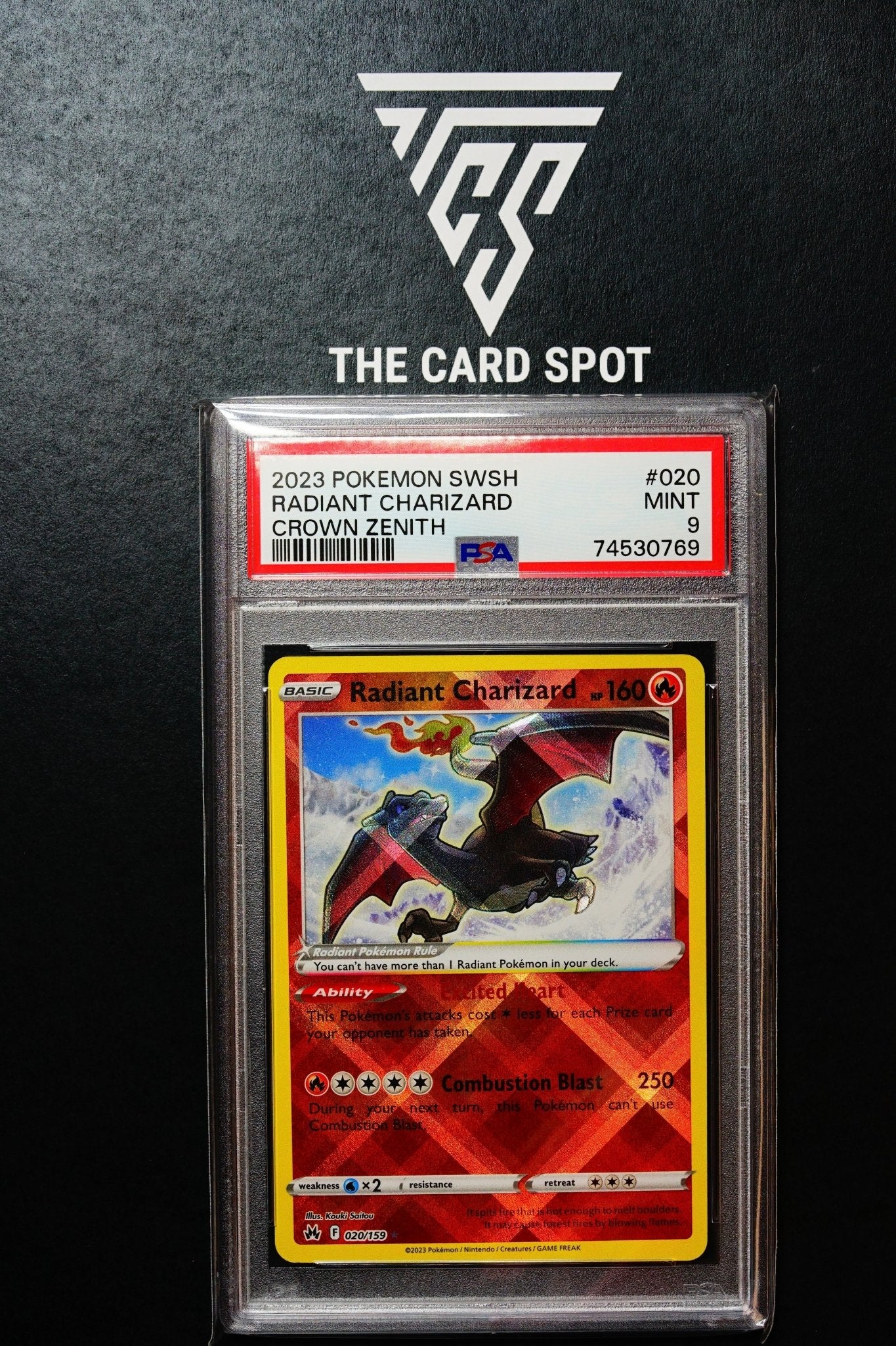 how much is a radiant charizard pokemon card worth 020/159 - Radiant Charizard PSA 9