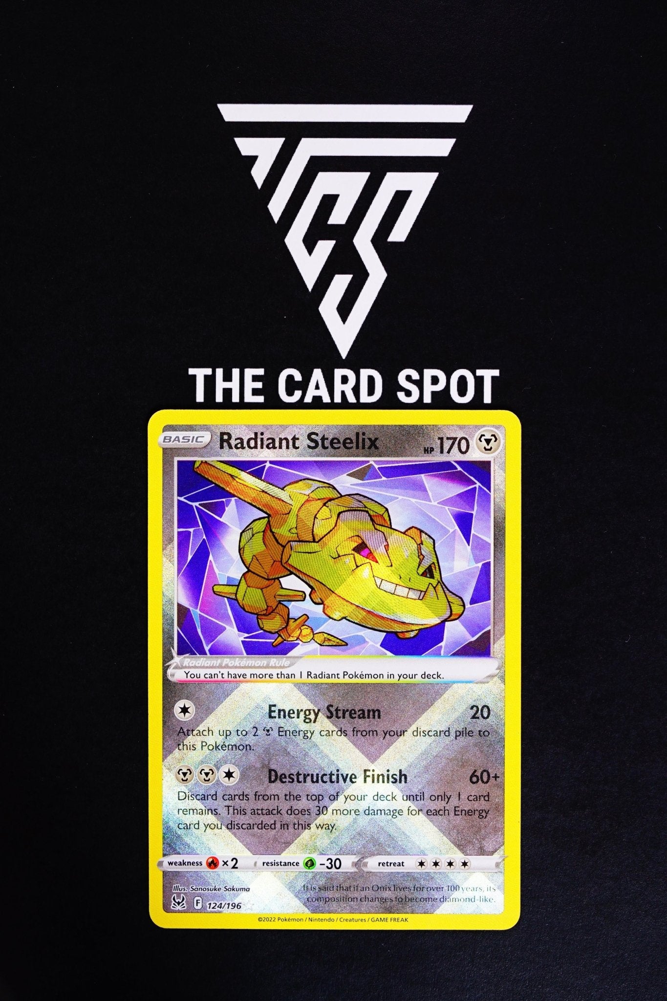 Radiant Steelix 124/196 - Pokemon Card THE CARD SPOT PTY LTD. Radiant Steelix 124/196 - Pokemon Card THE CARD SPOT PTY LTD.