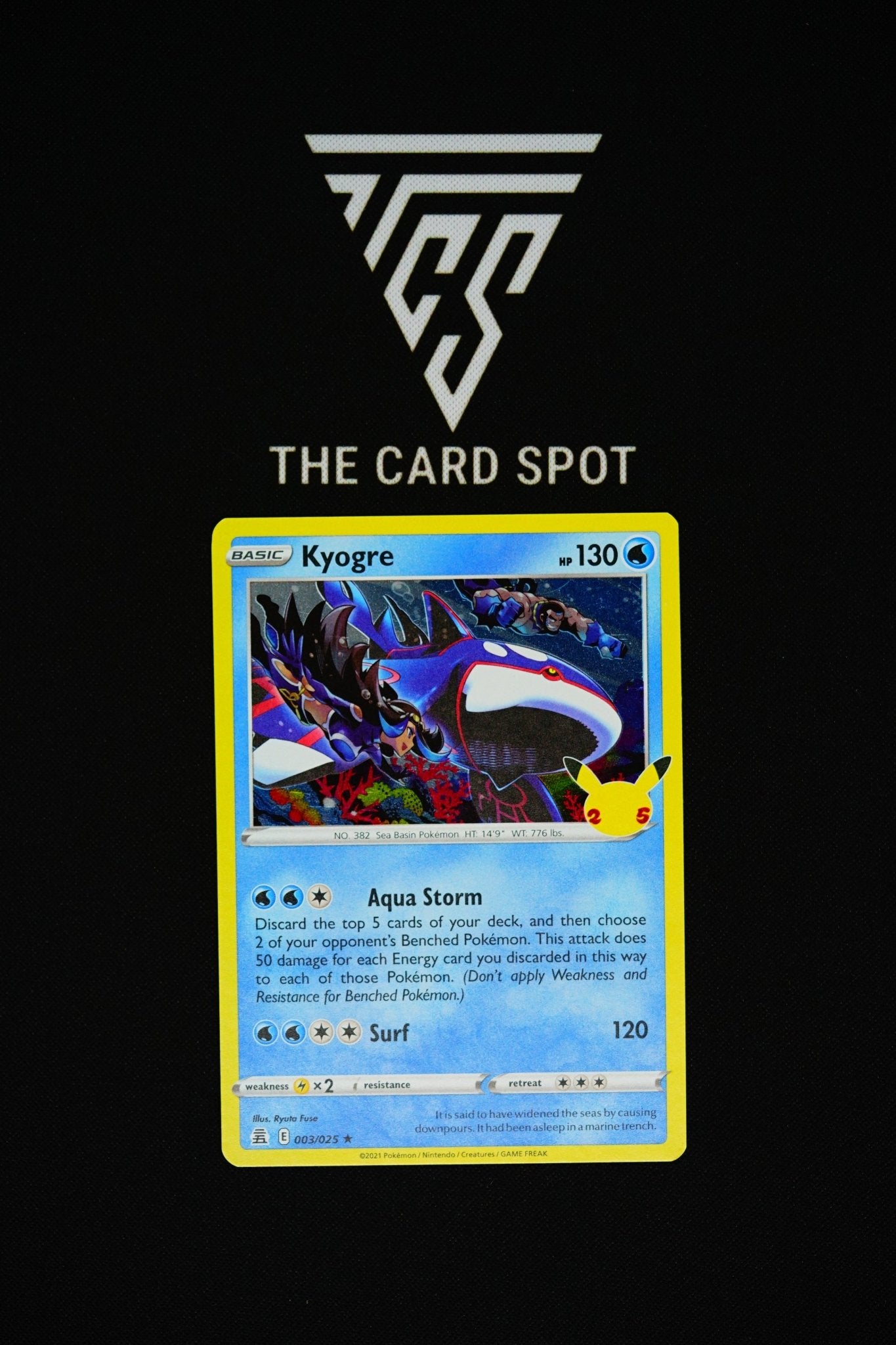 003/025 - Kyogre 25th Anniversary - Pokemon TCG - THE CARD SPOT PTY LTD.