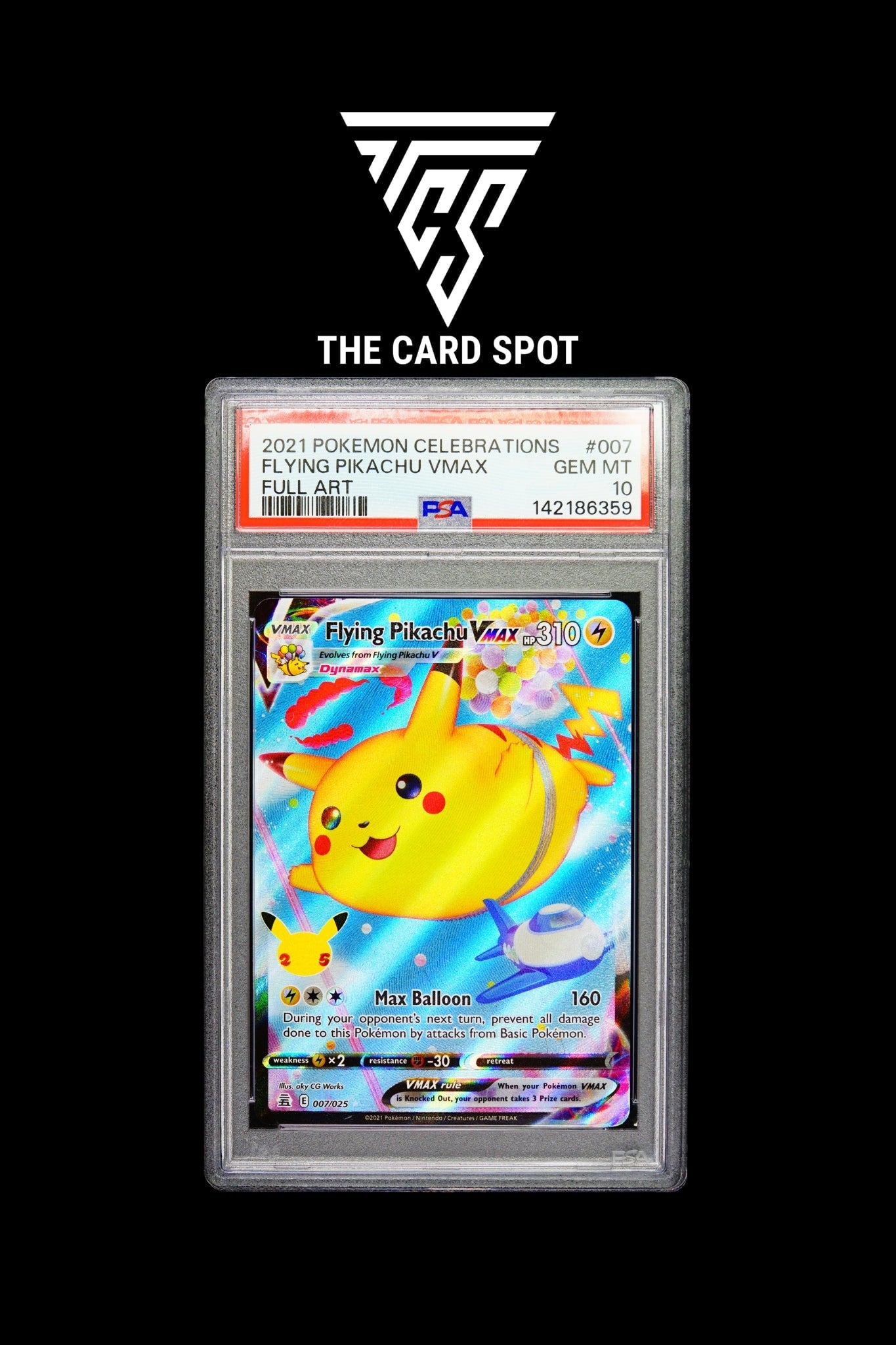 007/025 Flying Pikachu PSA 10 - Pokemon TCG - THE CARD SPOT PTY LTD.