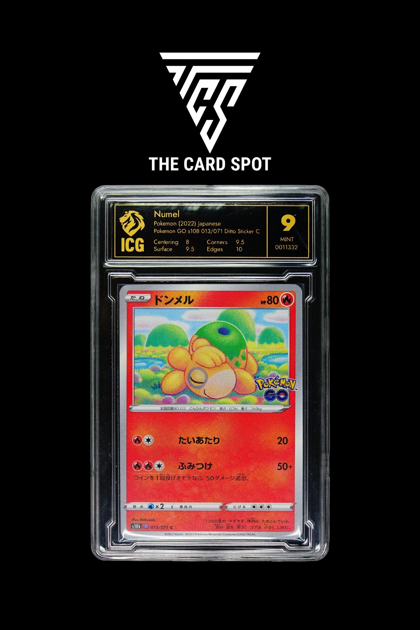 013/071 - Numel (Ditto sticker) - ICG 9 - Pokemon Go - Pokemon TCG - THE CARD SPOT PTY LTD.