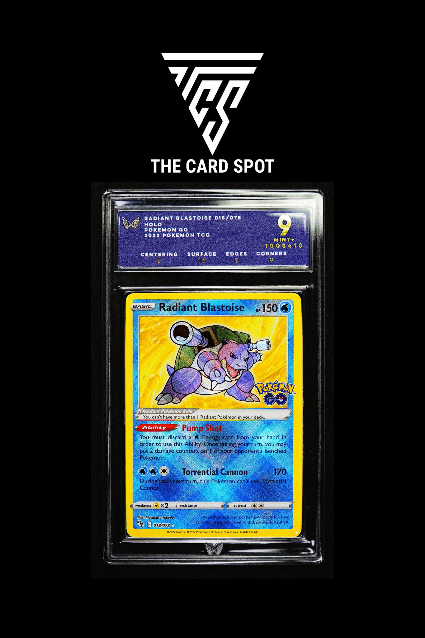 018/078 Radiant Blastoise ARK 9 - Pokemon TCG - THE CARD SPOT PTY LTD.