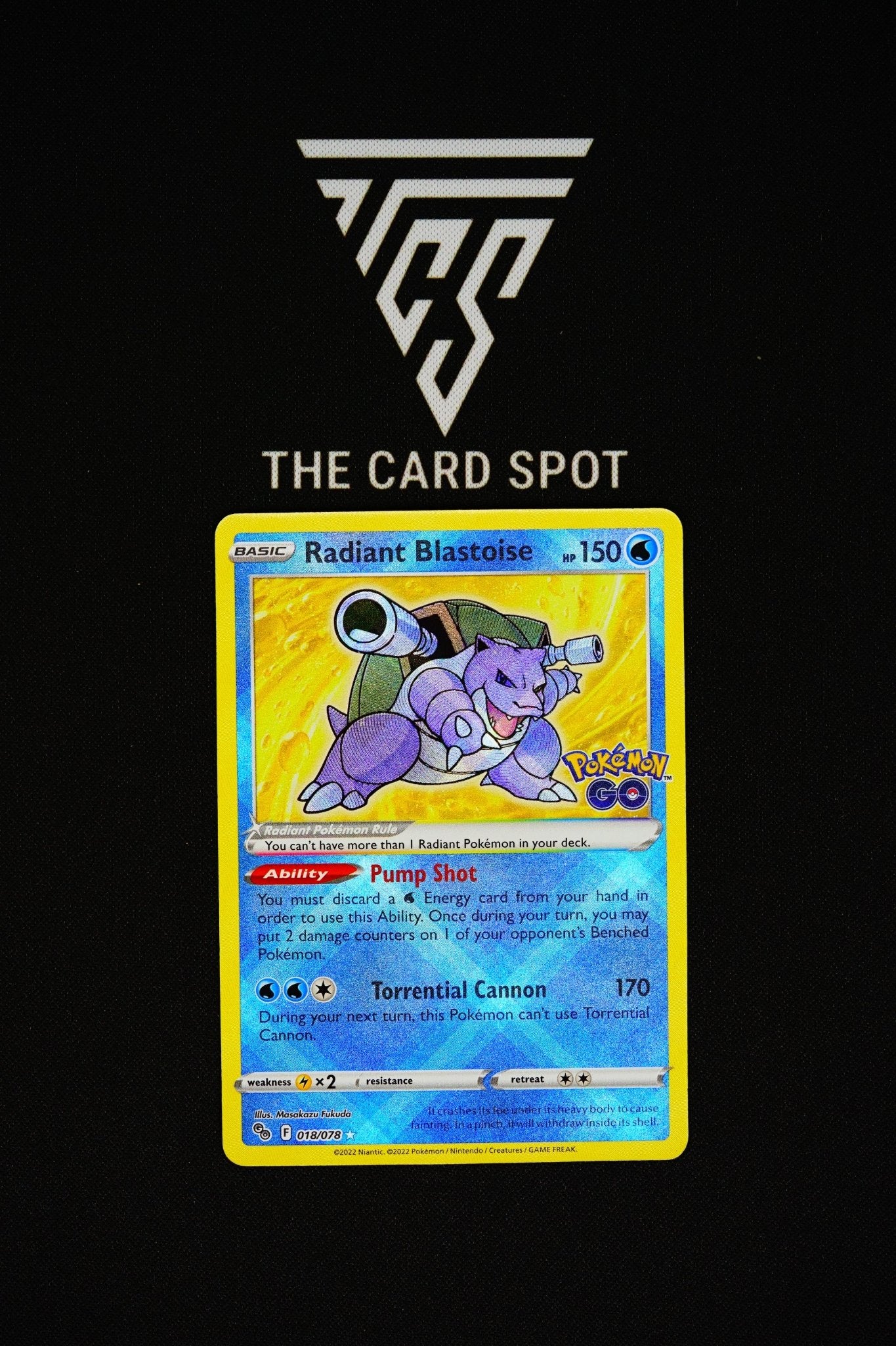 018/078 - Radiant Blastoise - Pokemon TCG - THE CARD SPOT PTY LTD.