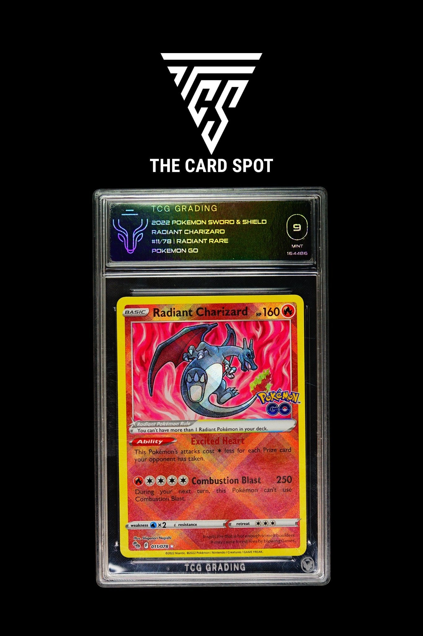 020/159 - Radiant Charizard Holo Crown Zenith TCG 9 Rare - Pokemon TCG - THE CARD SPOT PTY LTD.