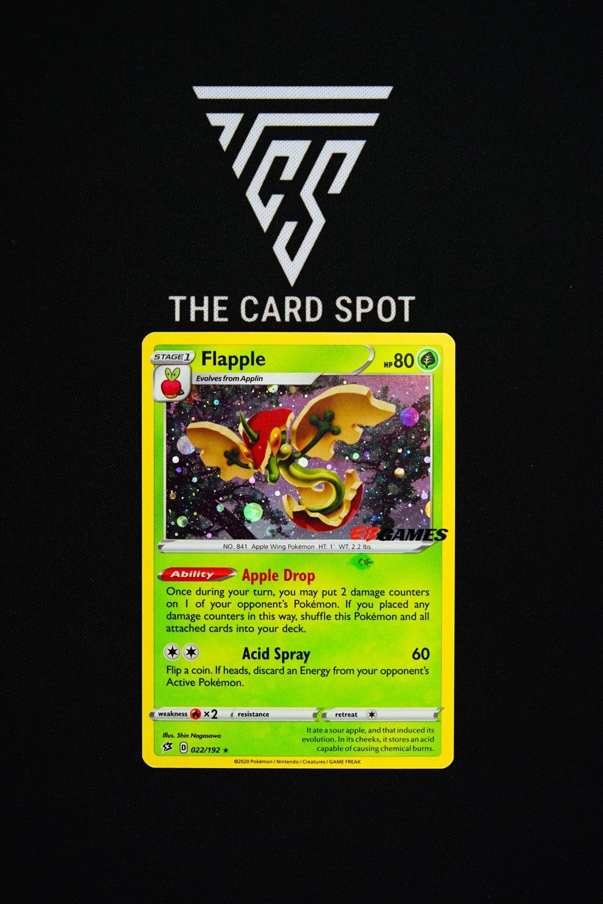 022/192 Flapple EB Games - Pokemon TCG - THE CARD SPOT PTY LTD.