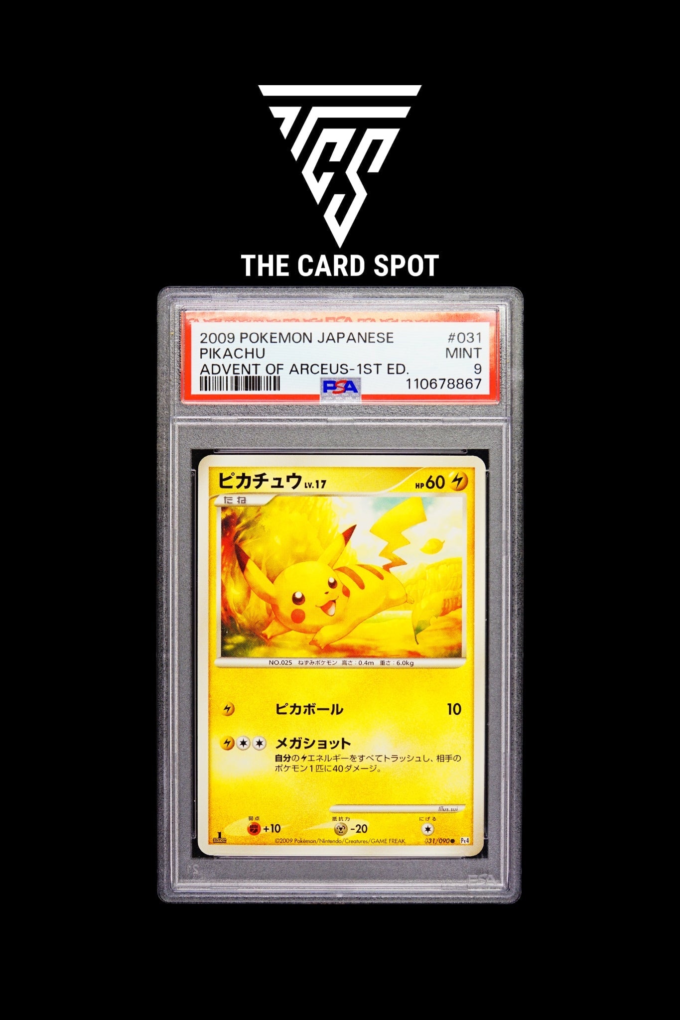 031/090 Pikachu PSA 9 - Pokemon TCG - THE CARD SPOT PTY LTD.