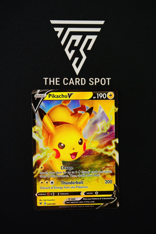 043/185 Pikachu V - Pokemon TCG - THE CARD SPOT PTY LTD.Pokemon Raw CardsPokémon