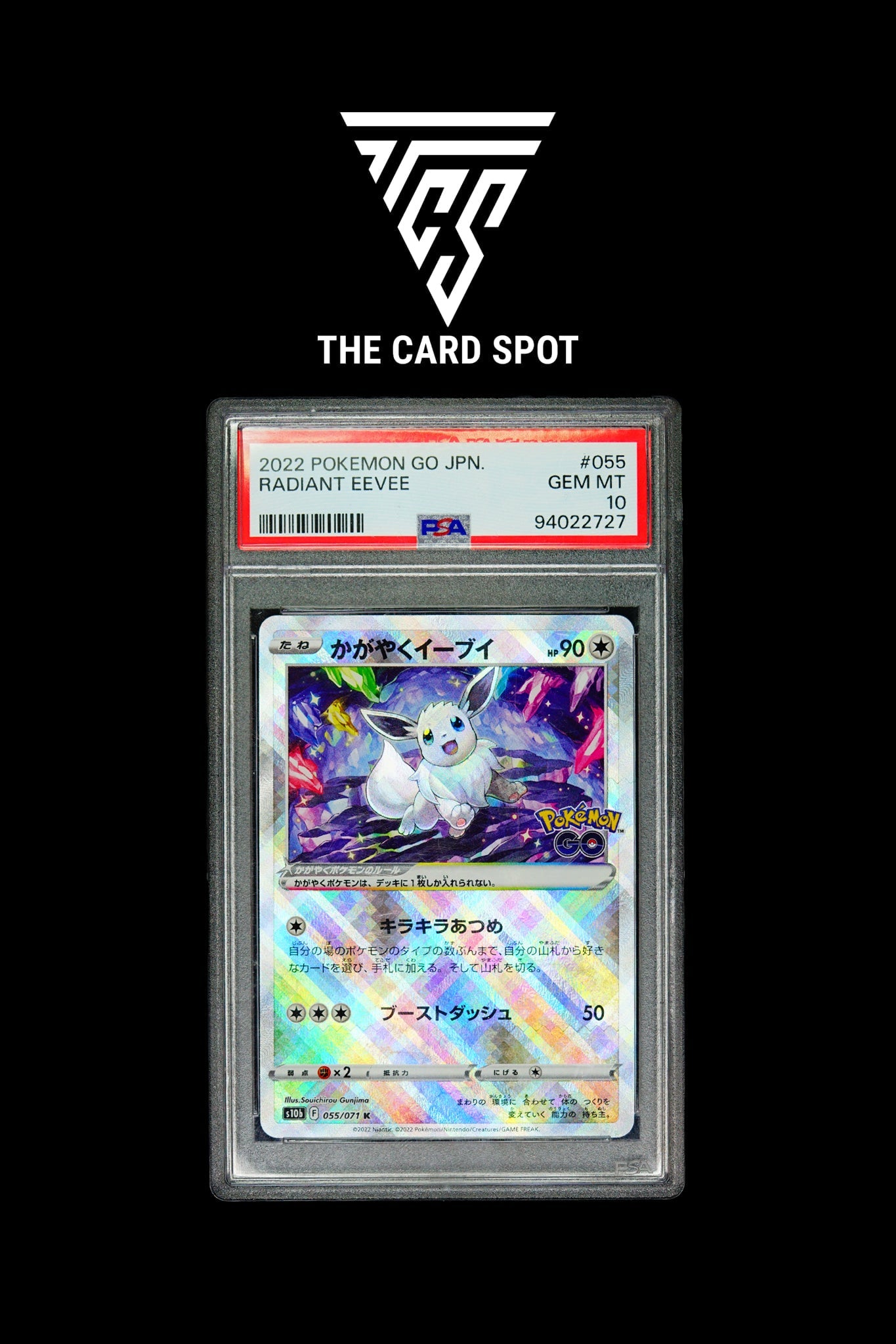 055/071 Radiant Eevee PSA 10 - Pokemon TCG - THE CARD SPOT PTY LTD.