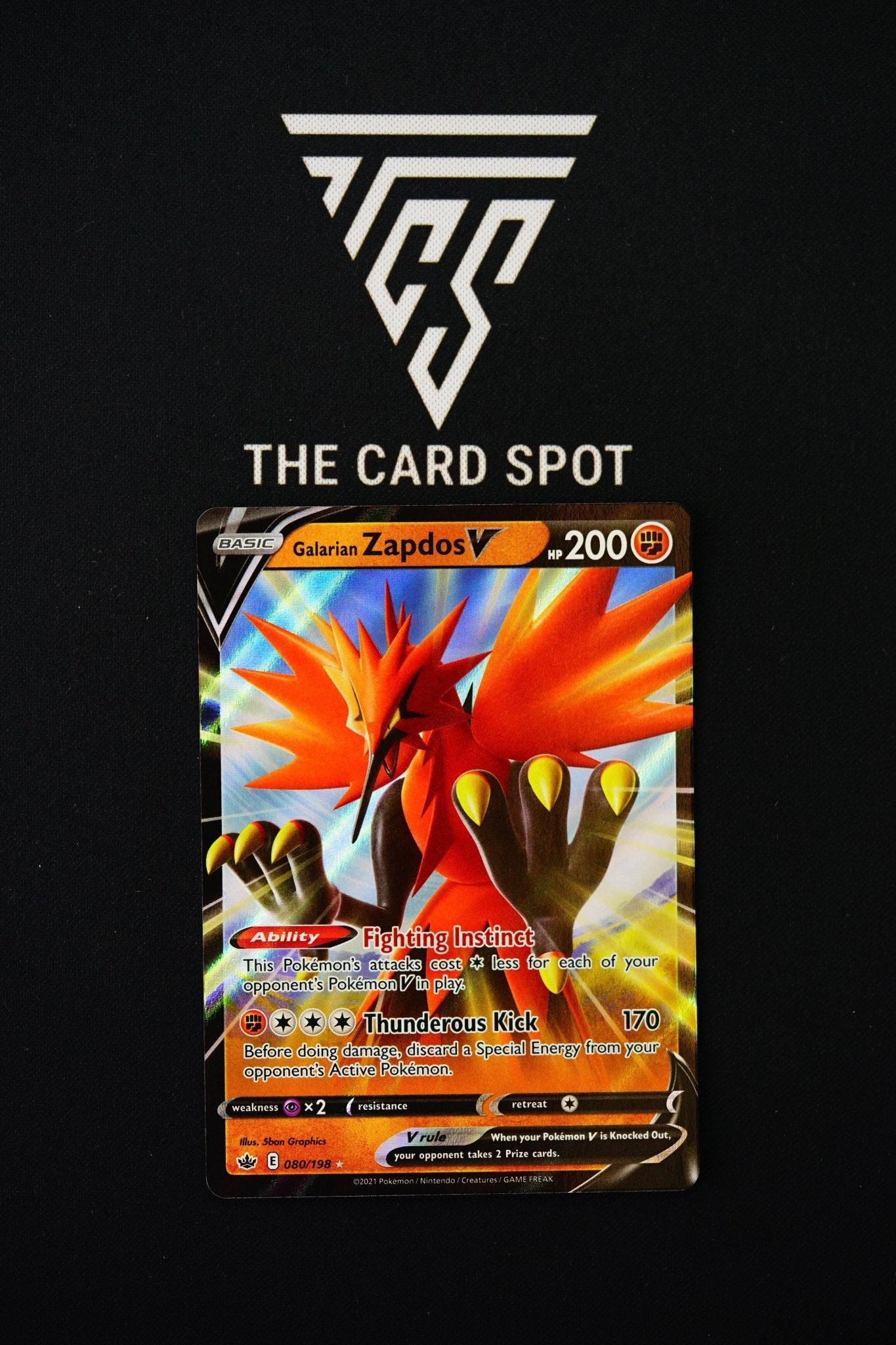 080/198 Galarian Zapdos V - Pokemon TCG - THE CARD SPOT PTY LTD.