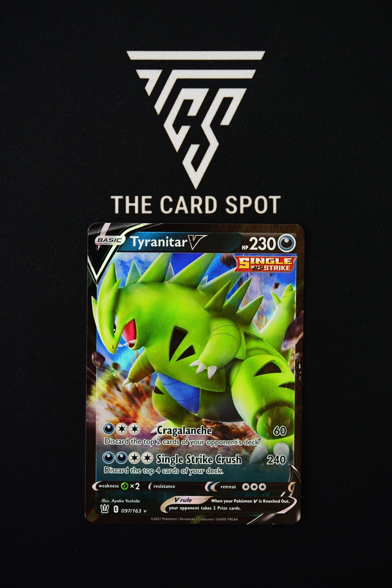 097/163 Tyranitar V - Pokemon TCG - THE CARD SPOT PTY LTD.Pokemon Raw CardsPokémon