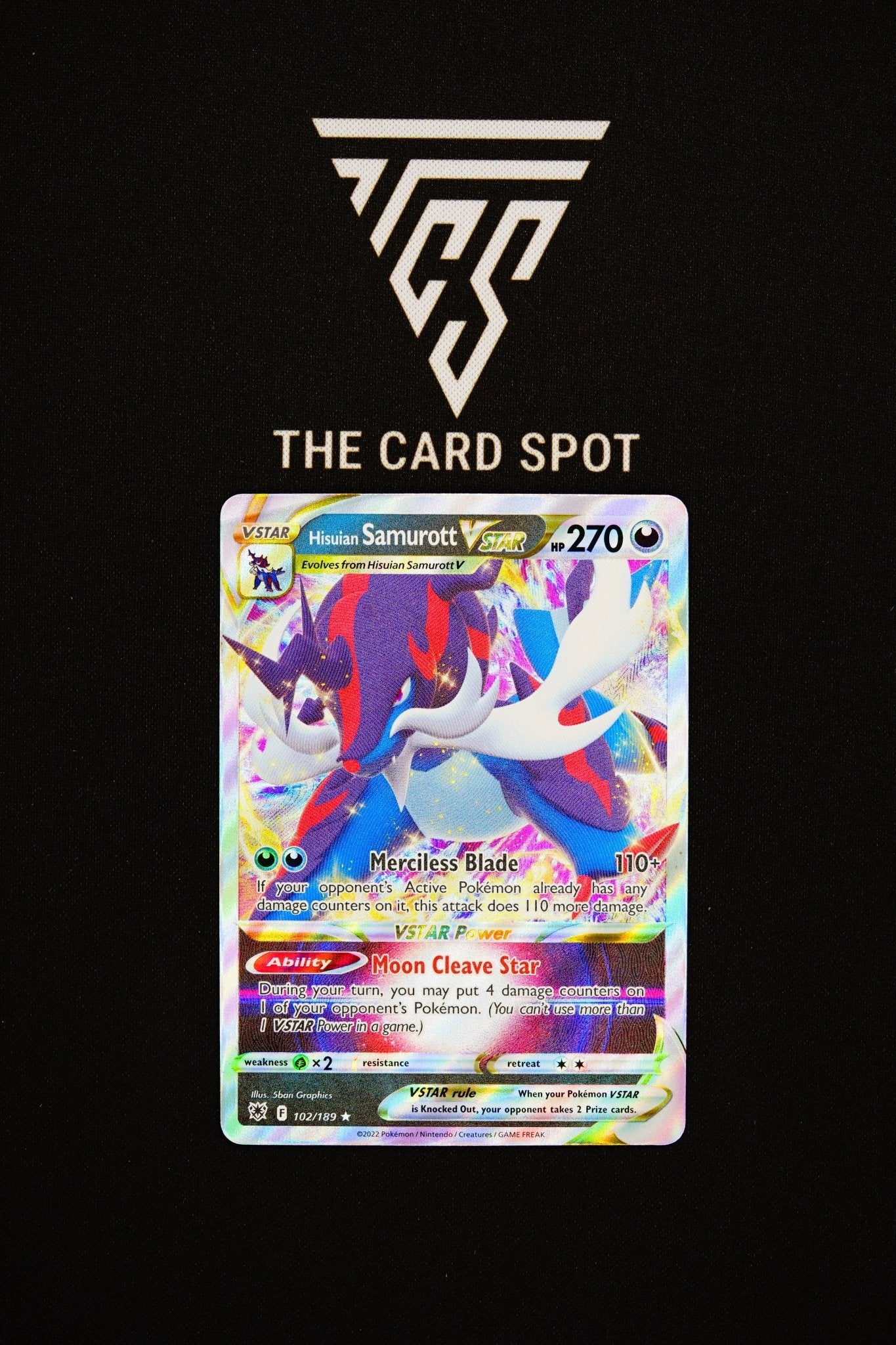 102/189 Hisuian Samurott Vstar - Pokemon TCG - THE CARD SPOT PTY LTD.