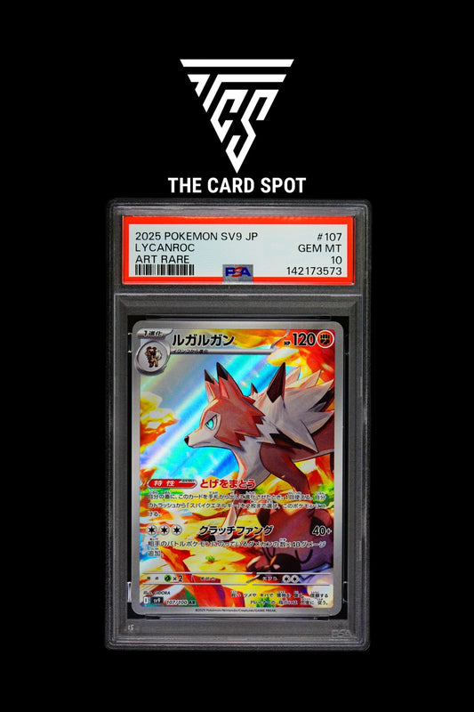 107/100 Lycanroc PSA 10 - Pokemon TCG - THE CARD SPOT PTY LTD.