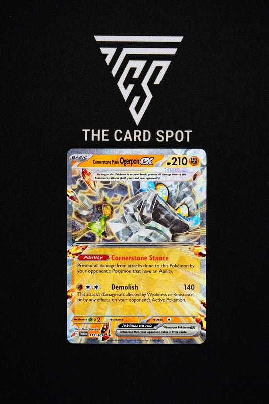 112/167 Cornerstone Mask Ogerpon Ex - Pokemon TCG - THE CARD SPOT PTY LTD.