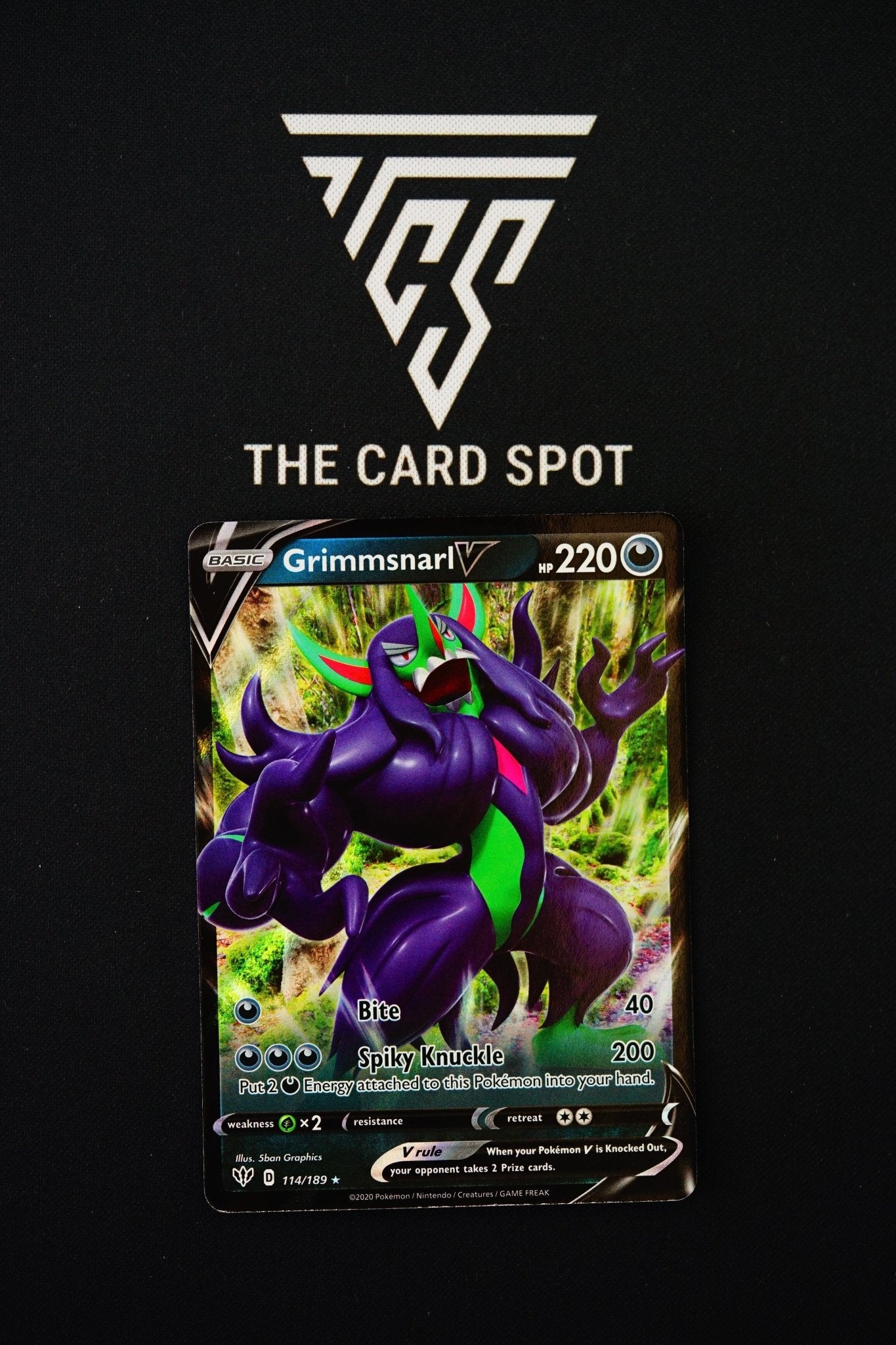 114/189 Grimmsnarl V - Pokemon TCG - THE CARD SPOT PTY LTD.Pokemon Raw CardsPokémon