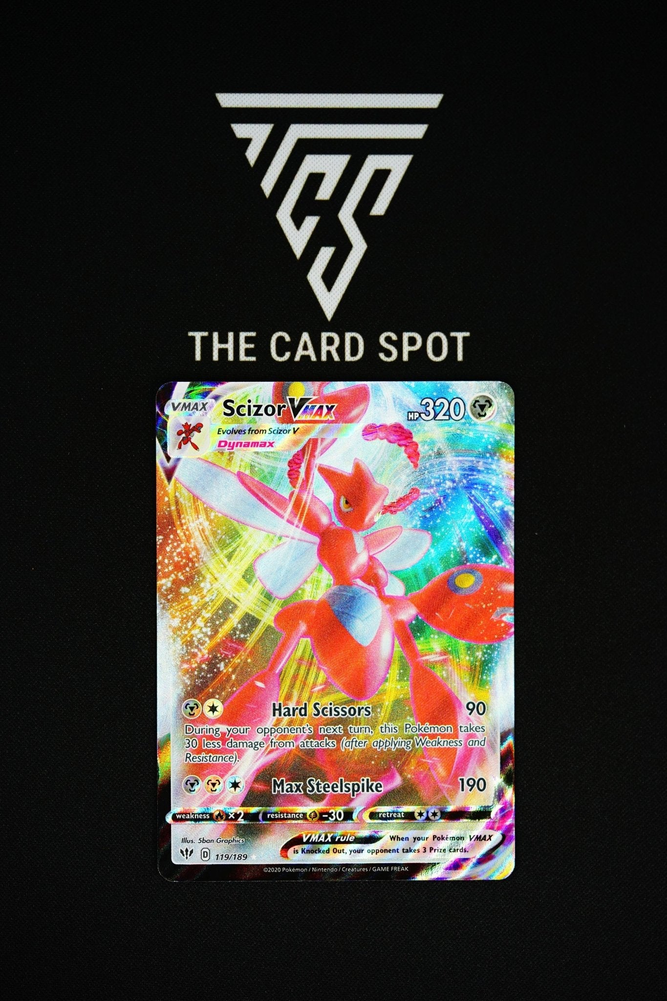 119/189 Scizor Vmax - Pokemon - THE CARD SPOT PTY LTD.Pokemon Raw CardsPokémon