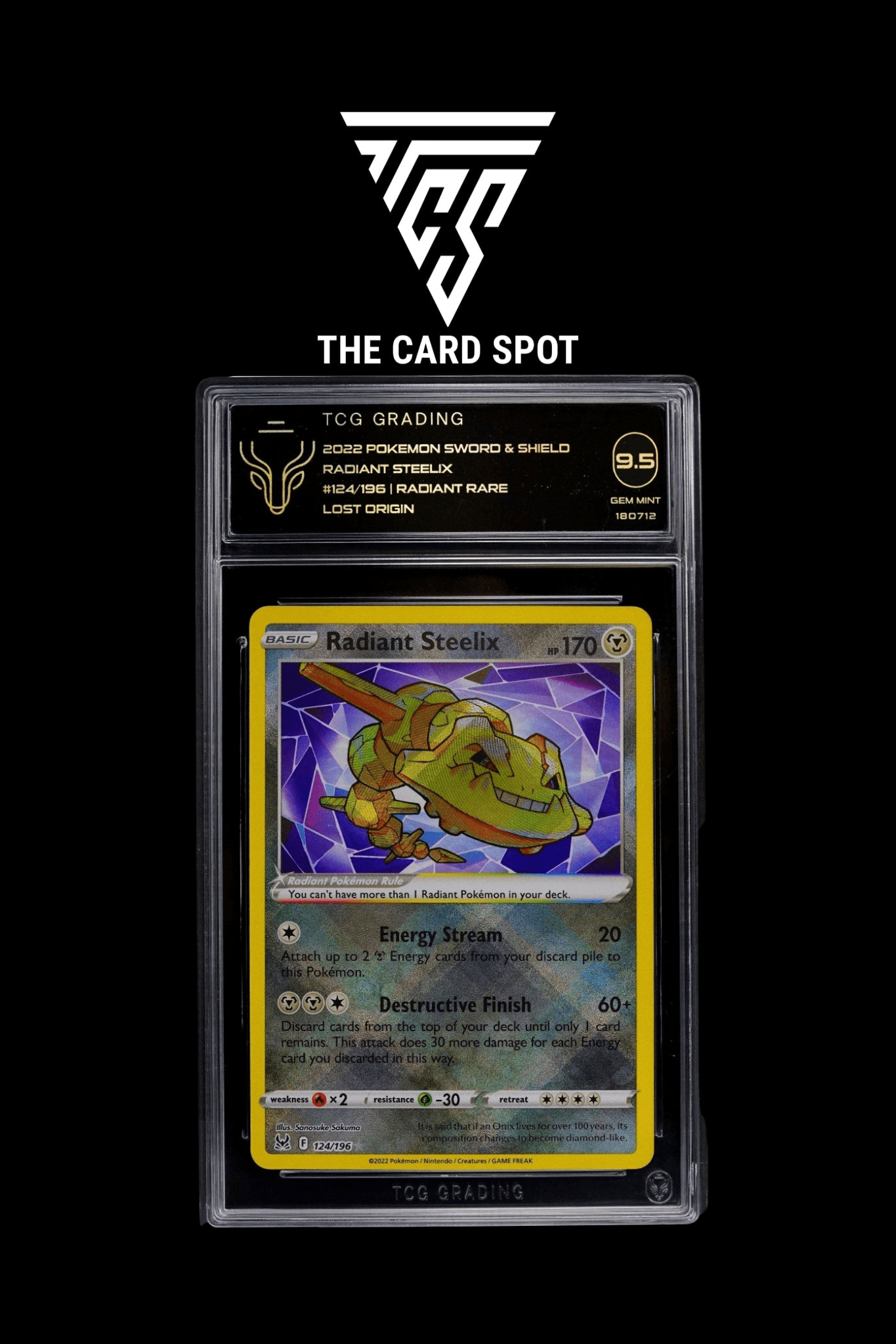 124/196 - Radiant Steelix TCG 9.5 - Pokemon TCG - THE CARD SPOT PTY LTD.