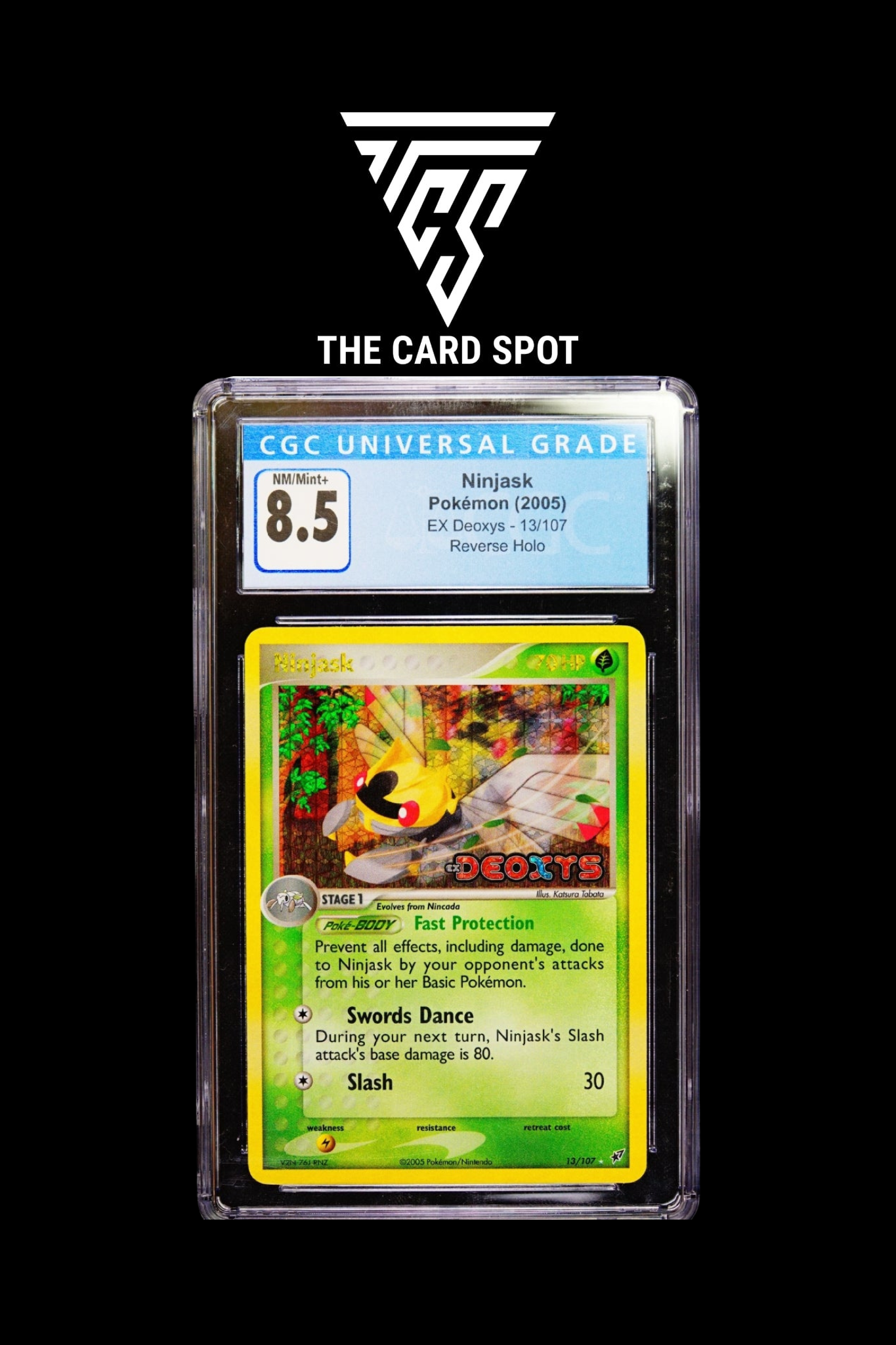 13/107 Ninjask Reverse Holo CGC 8.5 - Pokemon TCG - THE CARD SPOT PTY LTD.