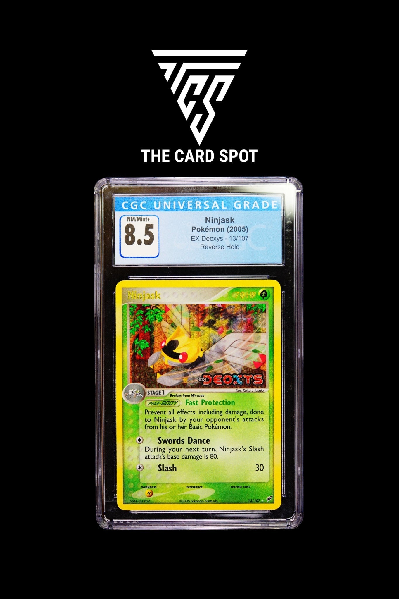13/107 Ninjask Reverse Holo CGC 8.5 - Pokemon TCG - THE CARD SPOT PTY LTD.