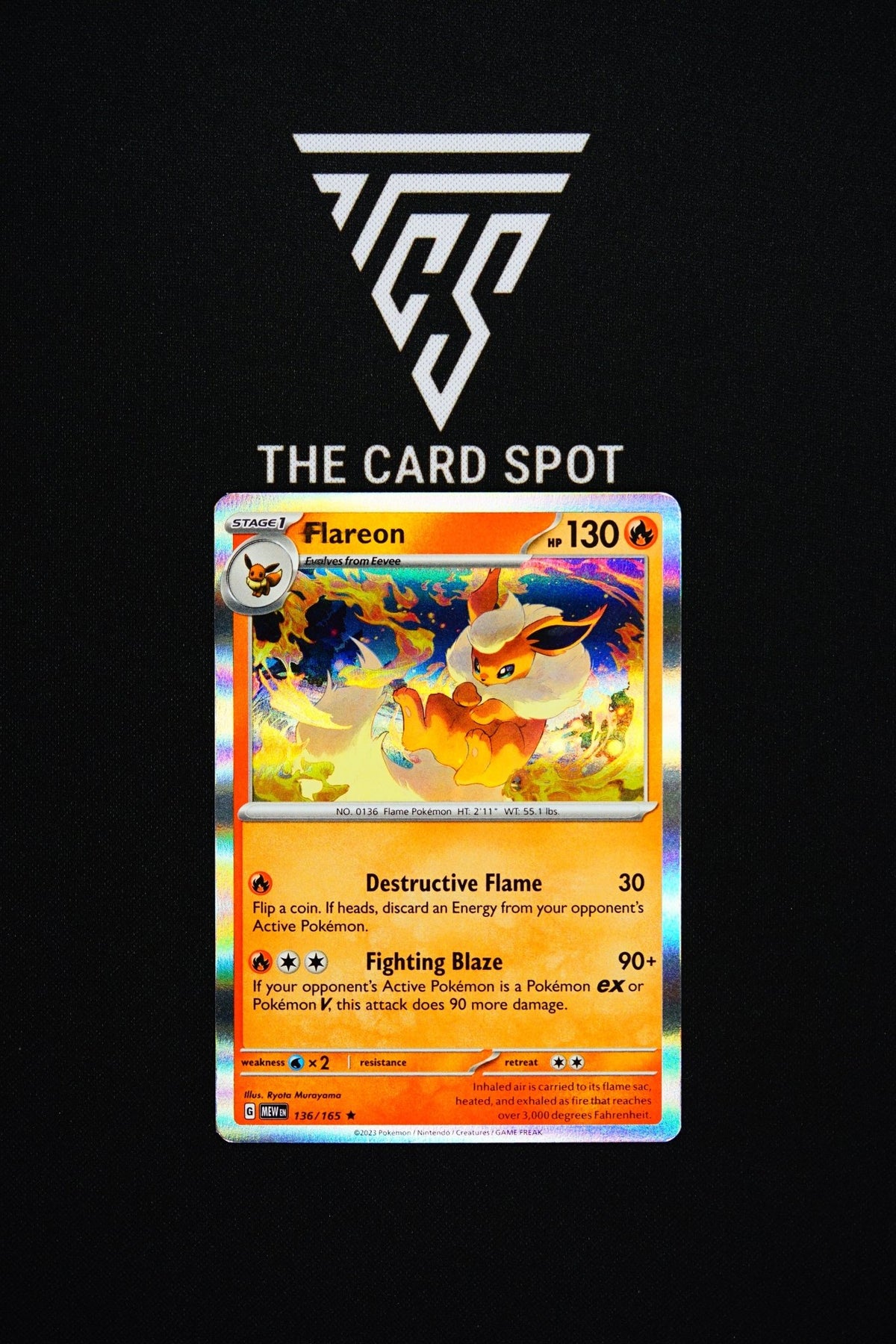 136/165 Flareon - Pokemon TCG - THE CARD SPOT PTY LTD.