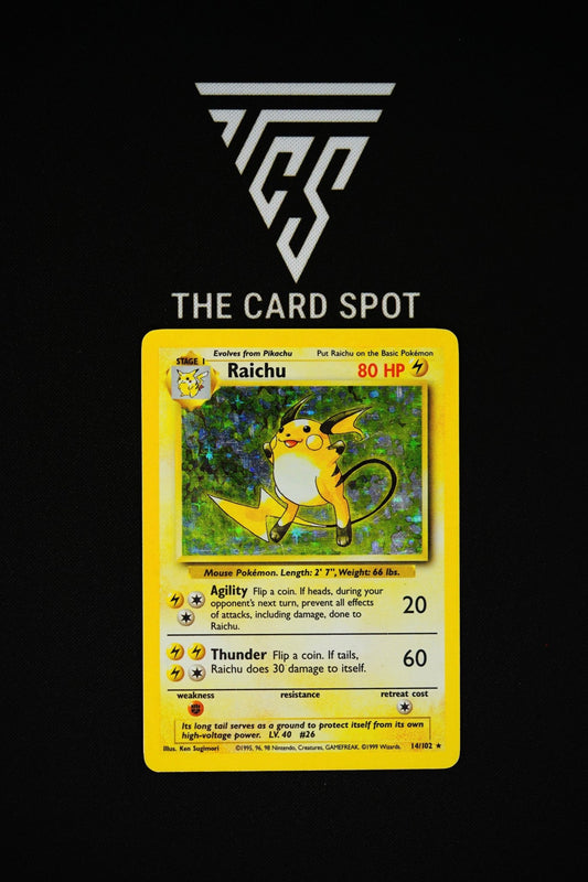 14/102 Raichu Holo Base set - Pokemon - THE CARD SPOT PTY LTD.