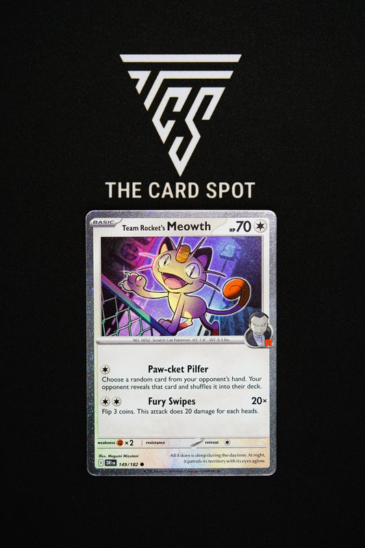 149/182 Team Rocket's Meowth - Pokemon TCG - THE CARD SPOT PTY LTD.