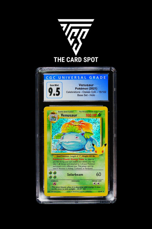 15/102 Venusaur 25th Anniversary CGC 9.5 - Pokemon TCG - THE CARD SPOT PTY LTD.