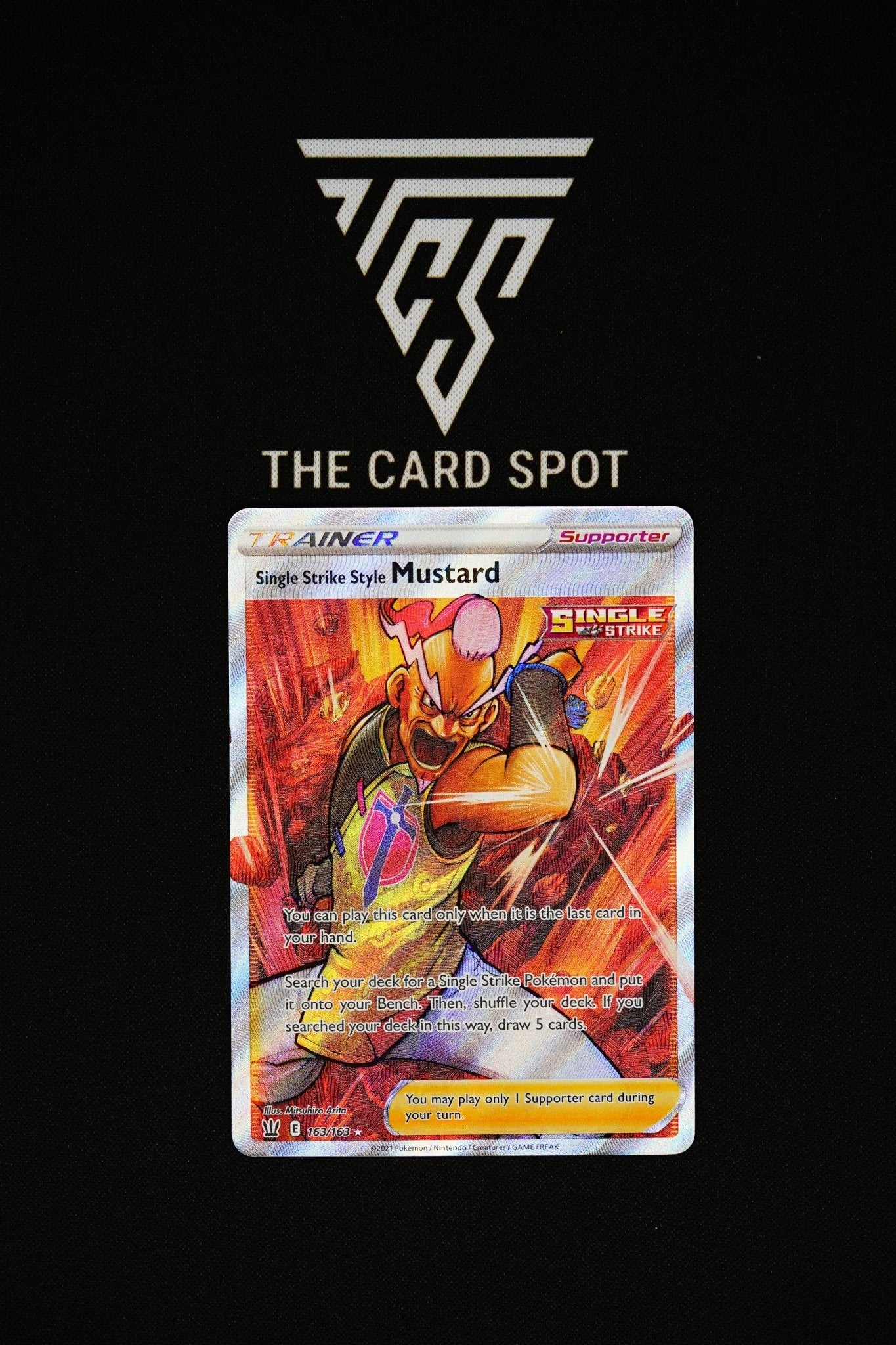 163/163 - Single Strike Style Mustard - Pokemon TCG - THE CARD SPOT PTY LTD.