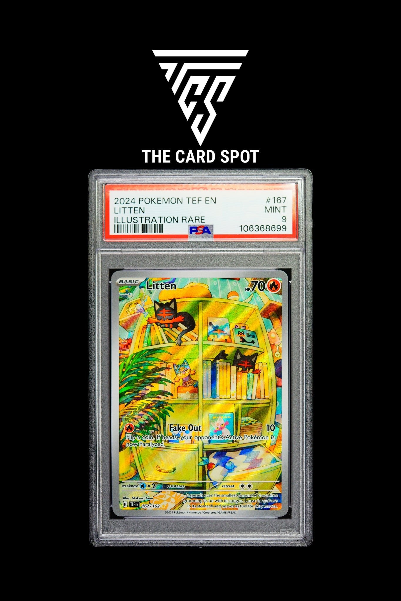 167/162 - Litten - PSA 9 - Pokemon TCG - THE CARD SPOT PTY LTD.