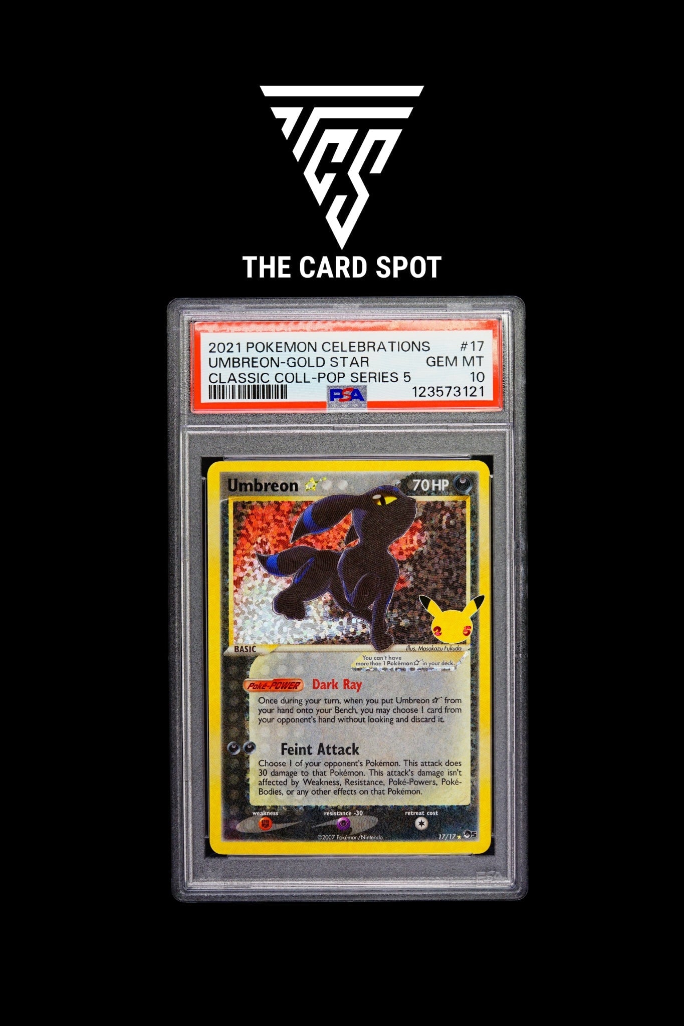 17/17 Umbreon Gold Star PSA 10 - Pokemon TCG - THE CARD SPOT PTY LTD.