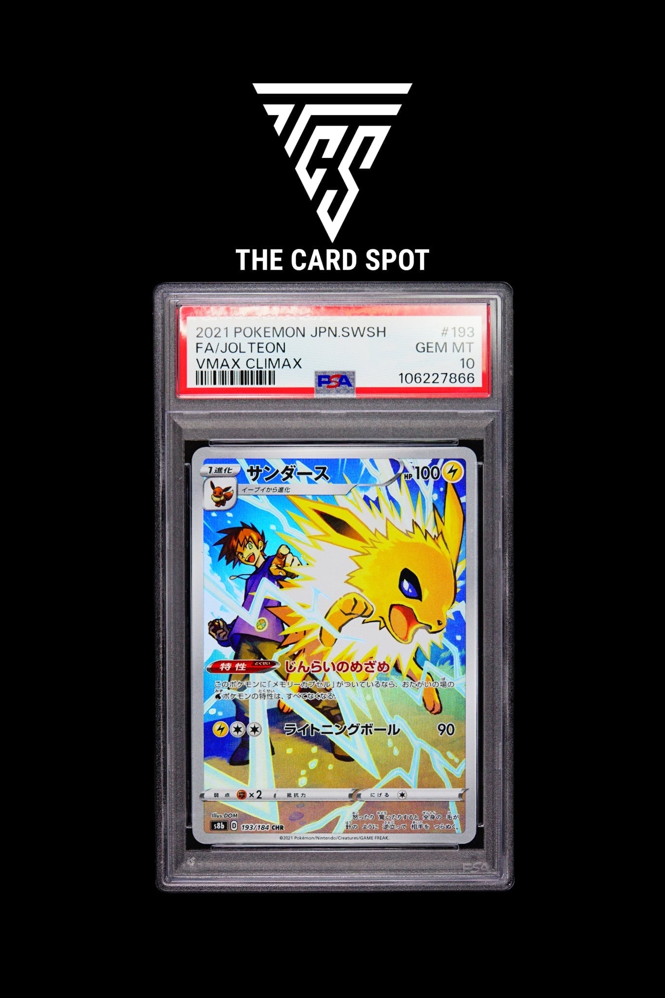 193/184 Jolteon PSA 10 - Pokemon TCG - THE CARD SPOT PTY LTD.