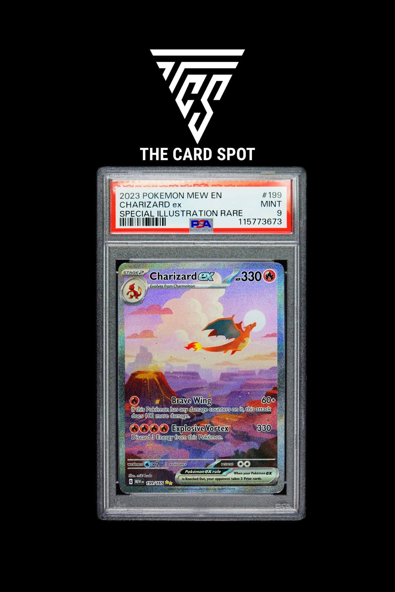 199/165 Charizard PSA 9 - Pokemon TCG - THE CARD SPOT PTY LTD.