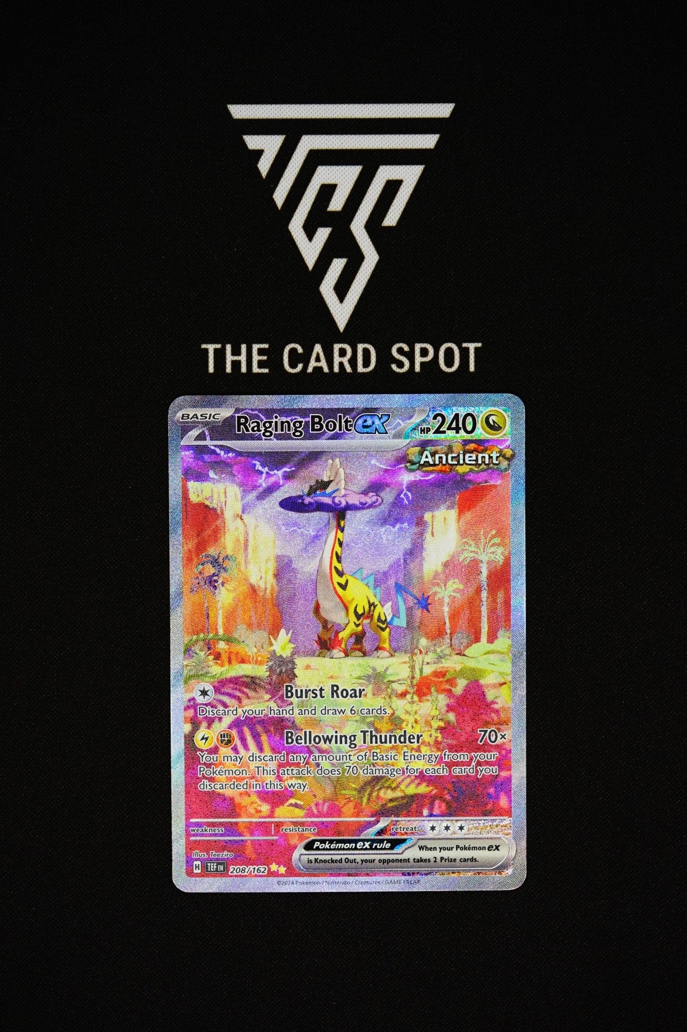 Pokémon Carta Rara: Raging Bolt Ex 208/162 - Forze Temporali, Illustrazione Speciale Olografica