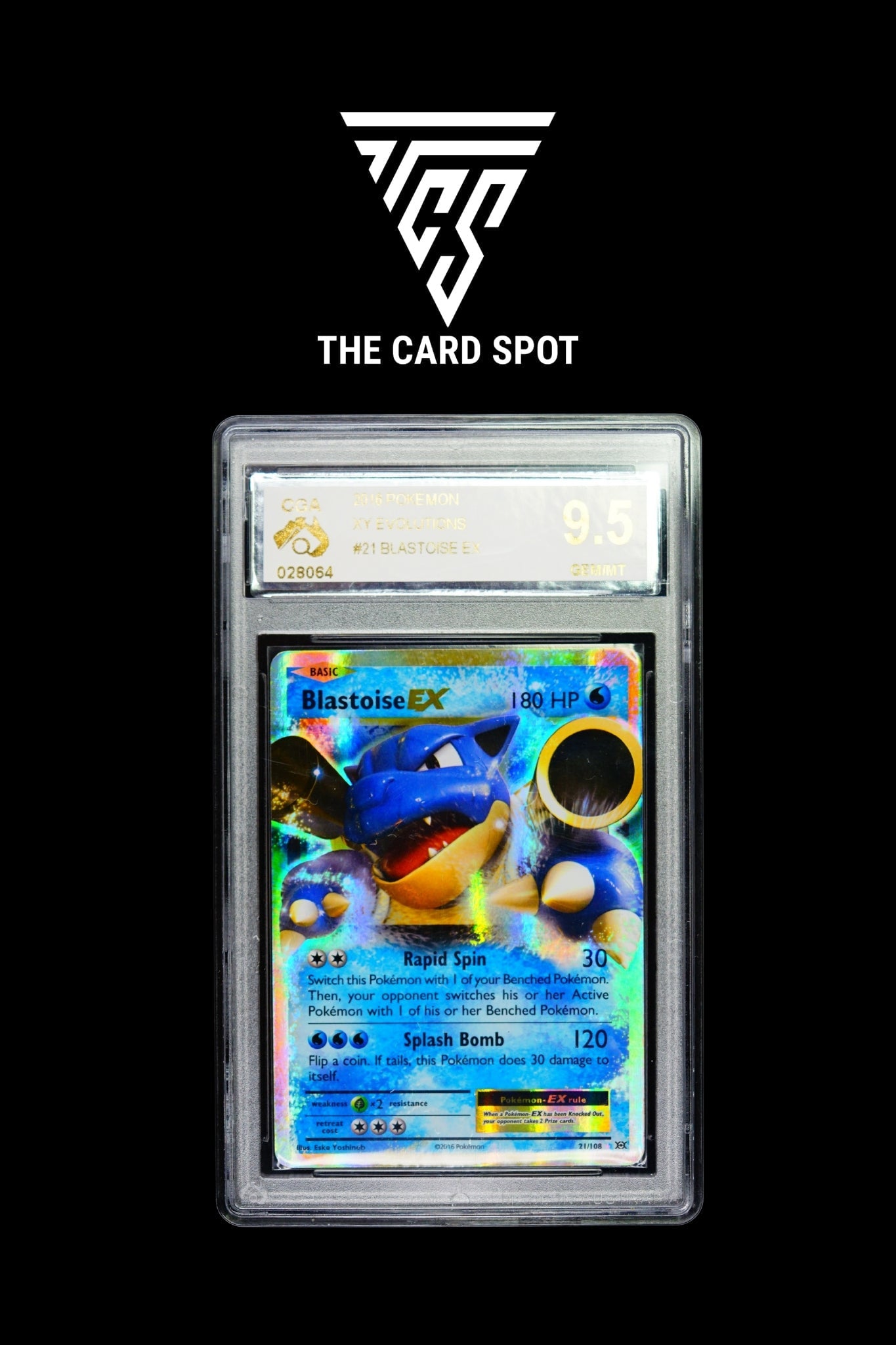 21/108 Blastoise EX CGA 9.5 - Pokemon TCG - THE CARD SPOT PTY LTD.
