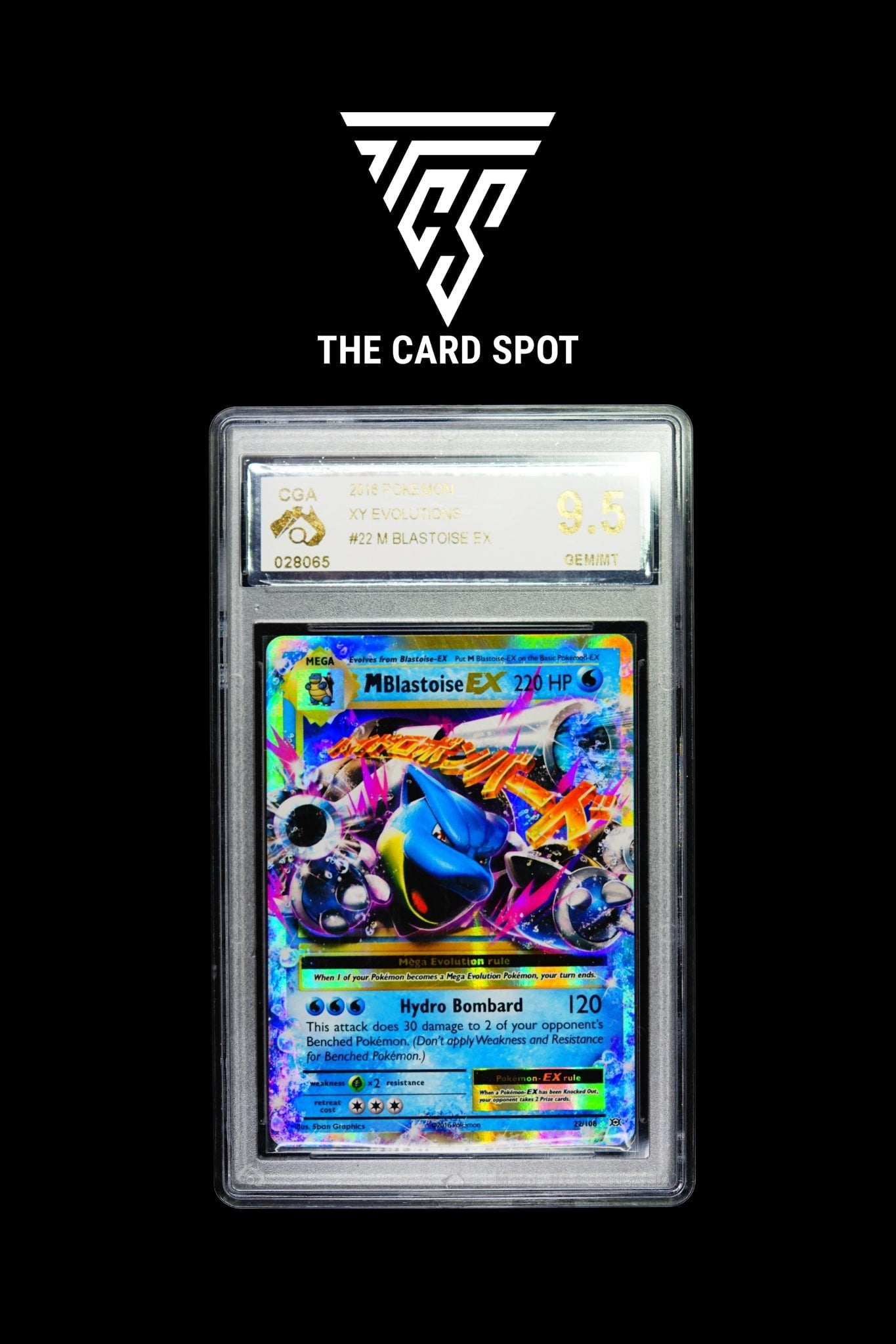 22/108 M Blastoise EX CGA 9.5 - Pokemon TCG - THE CARD SPOT PTY LTD.