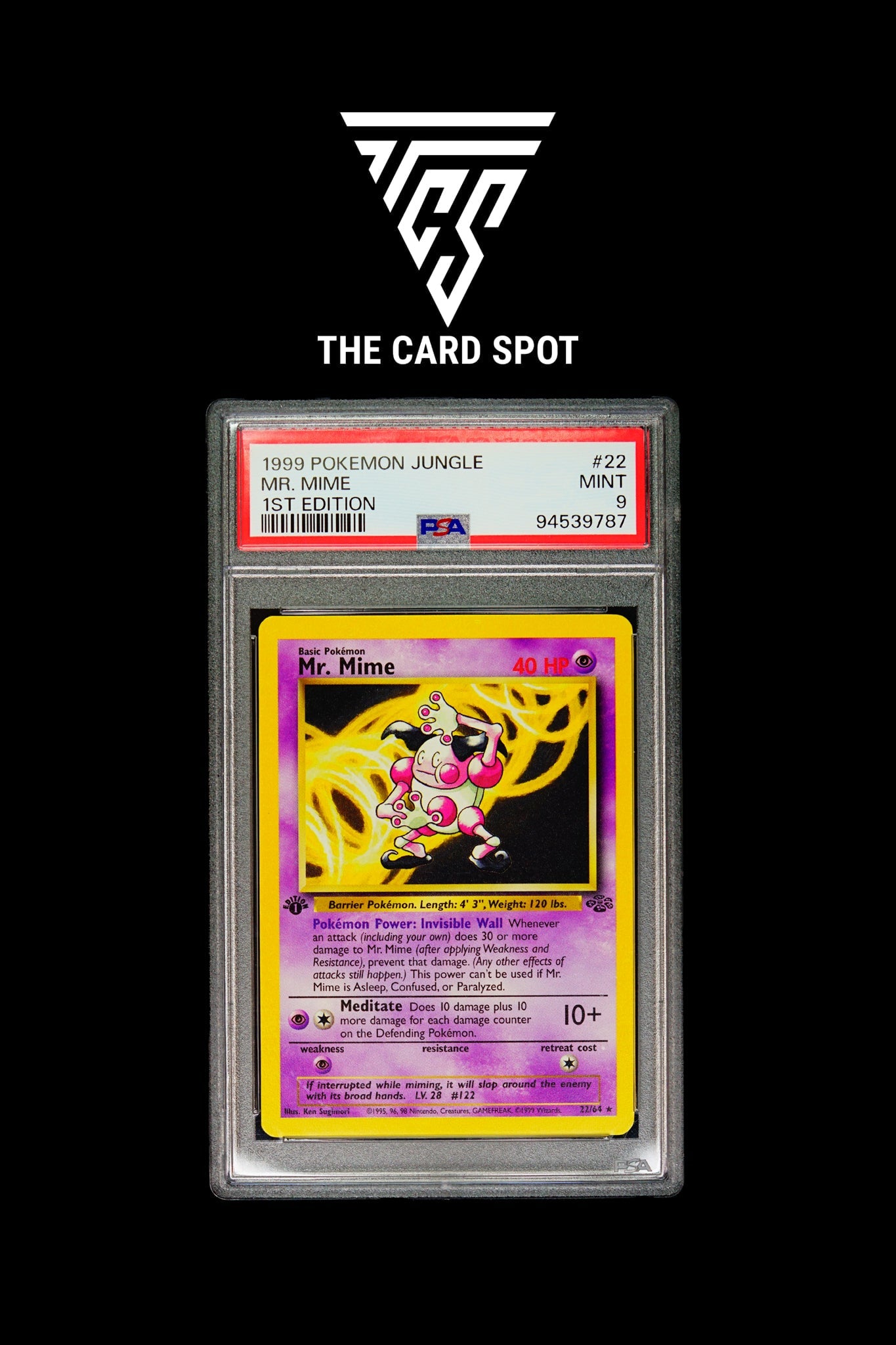 22/64 Mr. Mime 1st Edition PSA 9 - Pokemon TCG - THE CARD SPOT PTY LTD.