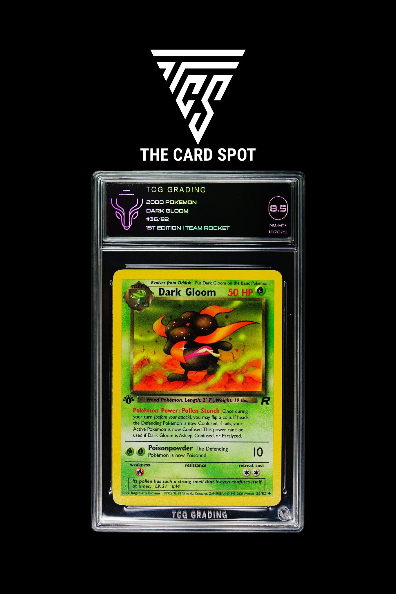 36/82 - Dark Gloom 1st Edition Team Rocket TCG 8.5 - Pokemon TCG - THE CARD SPOT PTY LTD.