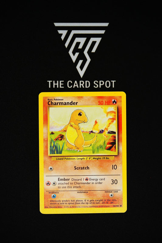 46/102 Charmander Base Set - Pokemon - THE CARD SPOT PTY LTD.